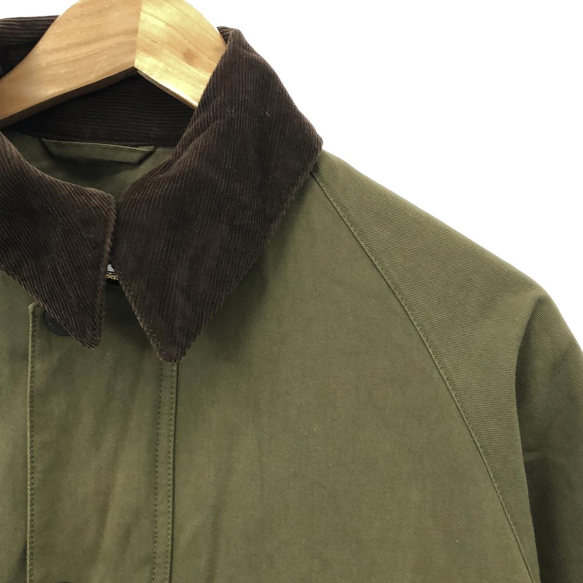 Barbour / バブアー | BEDALE / ビデイル チンストラップ付き コーデュロイ切替 ウォッシュ ジャケット | 34 | オリーブ | メンズ