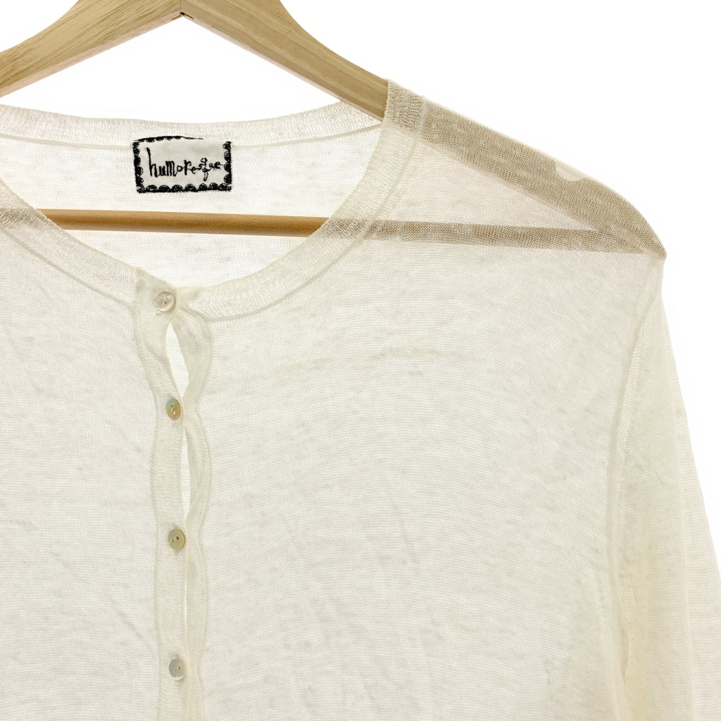 humoresque / 유머 레스크 | crew neck cardigan 린넨 실크 크루넥 니트 가디건 | F | 여성