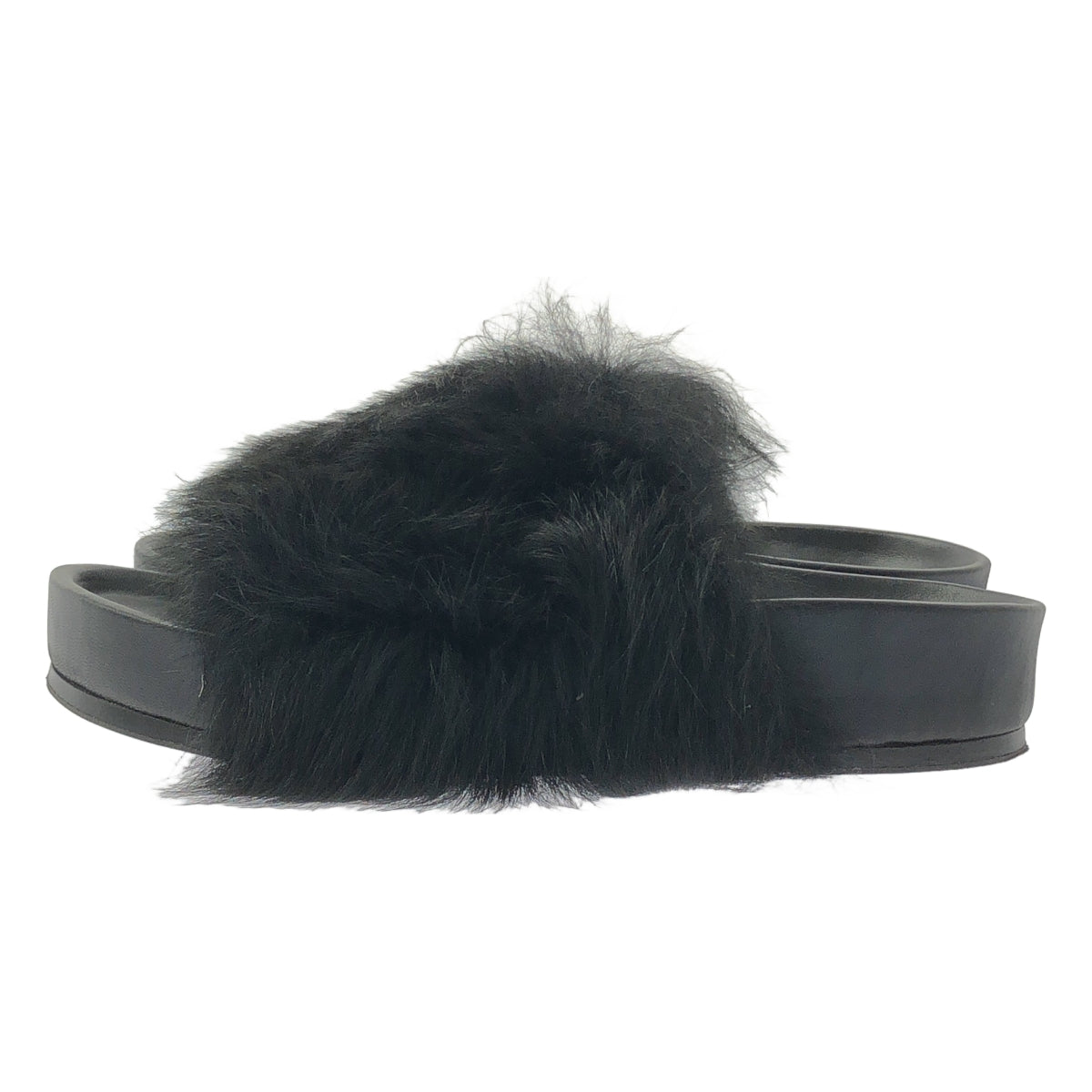 JIL SANDER | 皮草拖鞋 | 尺寸 37 | 黑色 | 女款