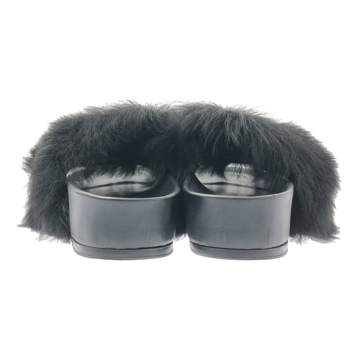 JIL SANDER | 皮草拖鞋 | 尺寸 37 | 黑色 | 女款