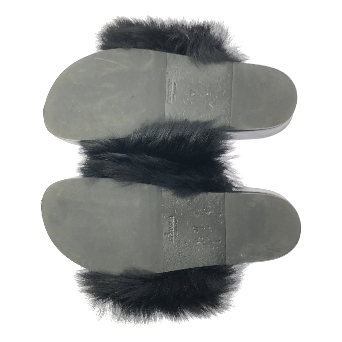 JIL SANDER | 皮草拖鞋 | 尺寸 37 | 黑色 | 女款