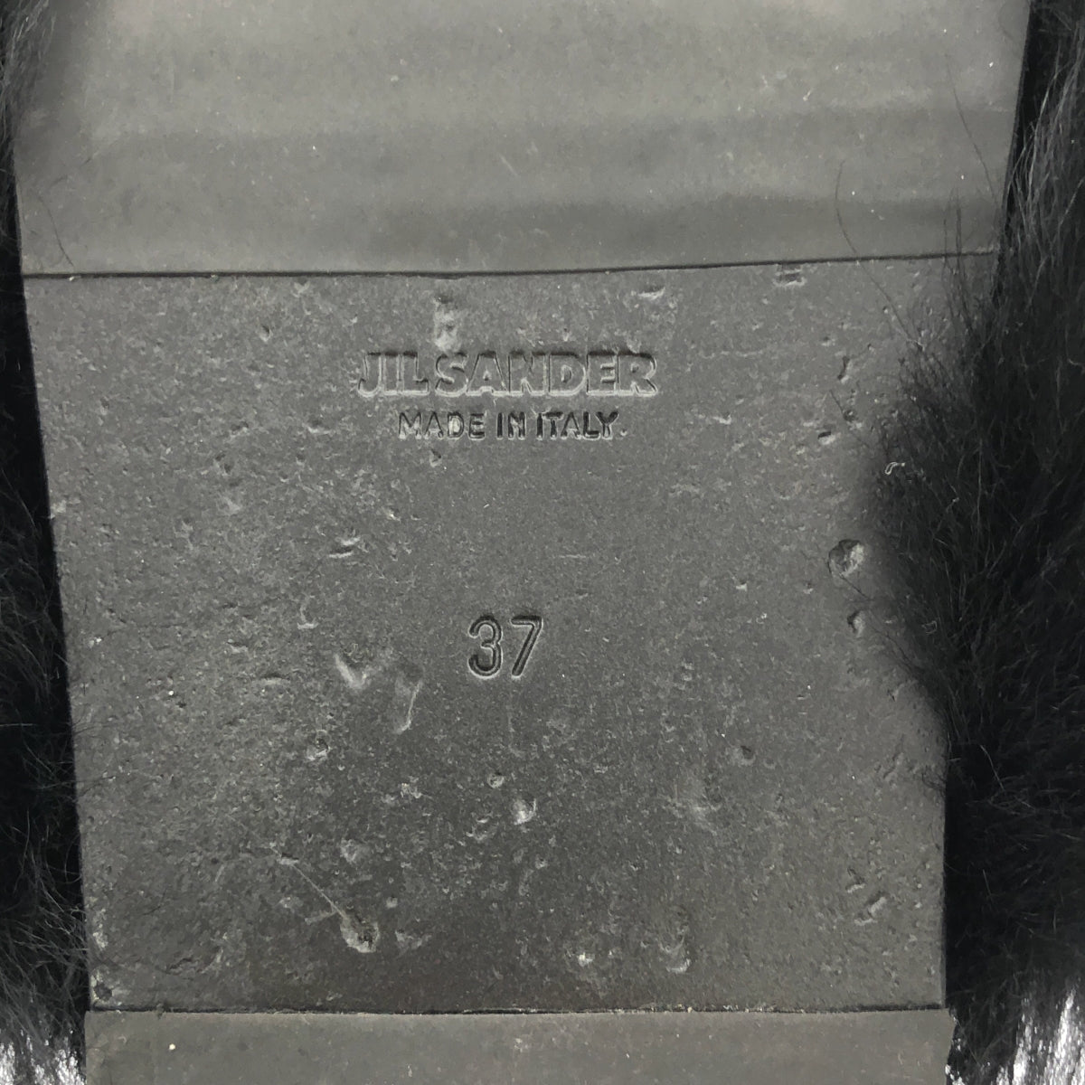 JIL SANDER | 皮草拖鞋 | 尺寸 37 | 黑色 | 女款
