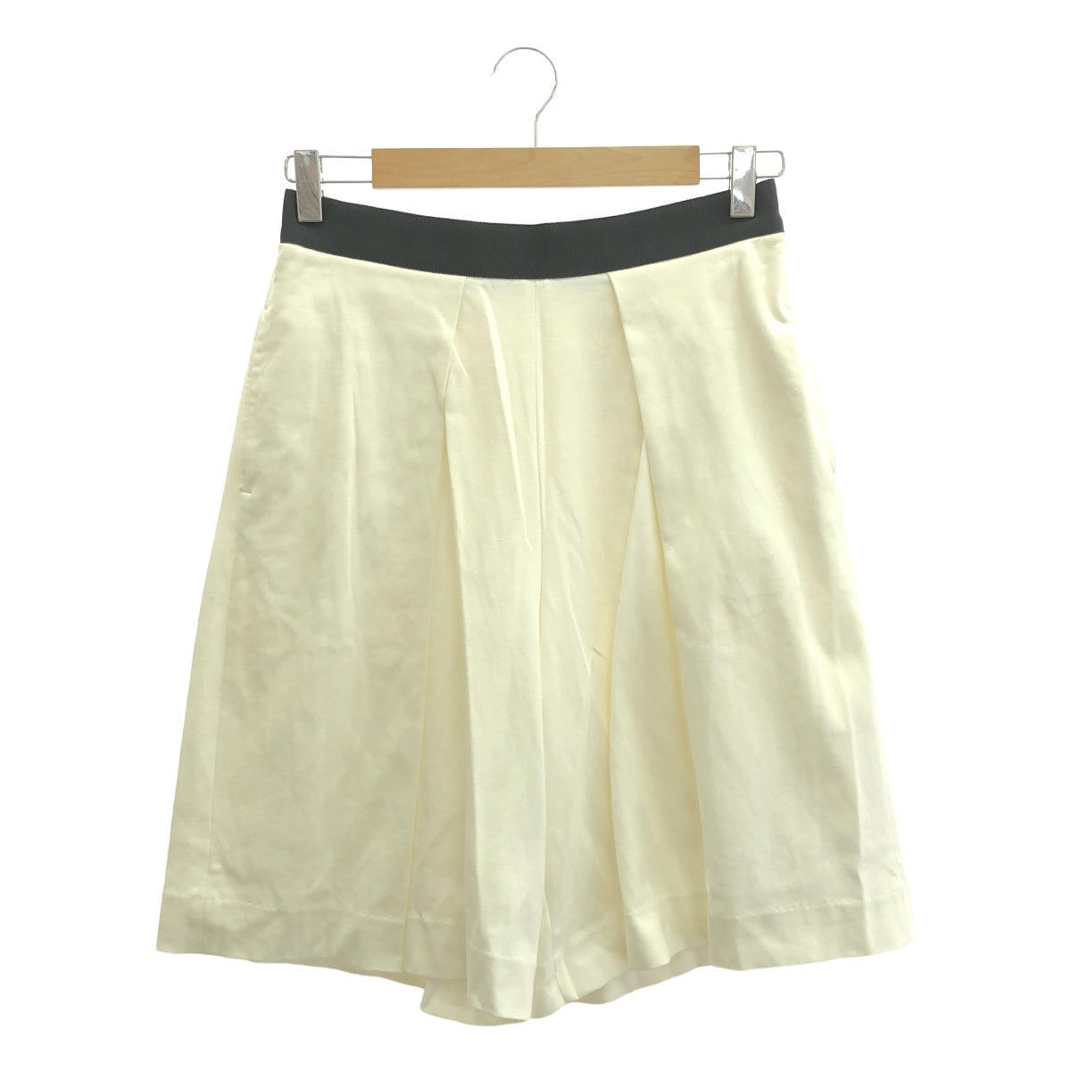 JOHN LAWRENCE SULLIVAN / 존 로렌스 설리반 | 코튼 저지 턱 와이드 반바지 | 8 | 화이트 | 여성