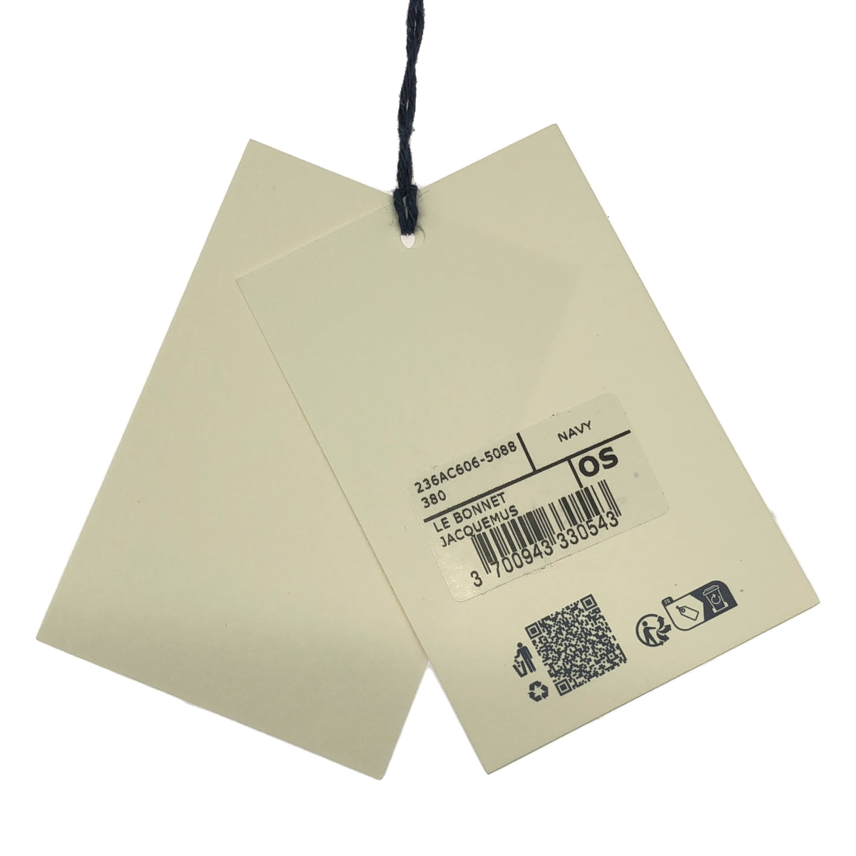 [狀況良好] JACQUEMUS | 2023秋冬 | | LE BONNET 羅緞標誌毛線帽 | SHOPBOP作業系統 |海軍 |女性的