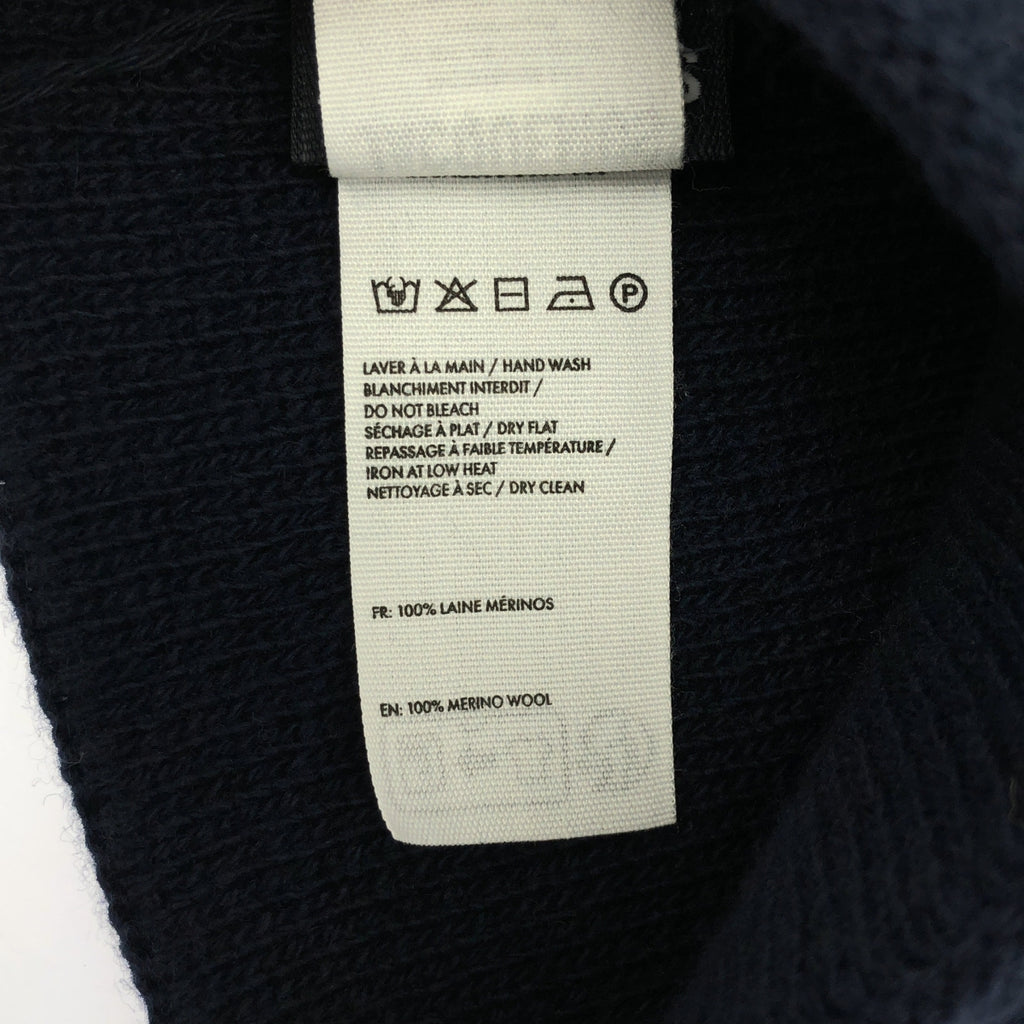 【美品】  JACQUEMUS / ジャックムス | 2023AW | LE BONNET GROSGRAIN LOGO BEANIE ロゴ ビーニー | OS | ネイビー | レディース