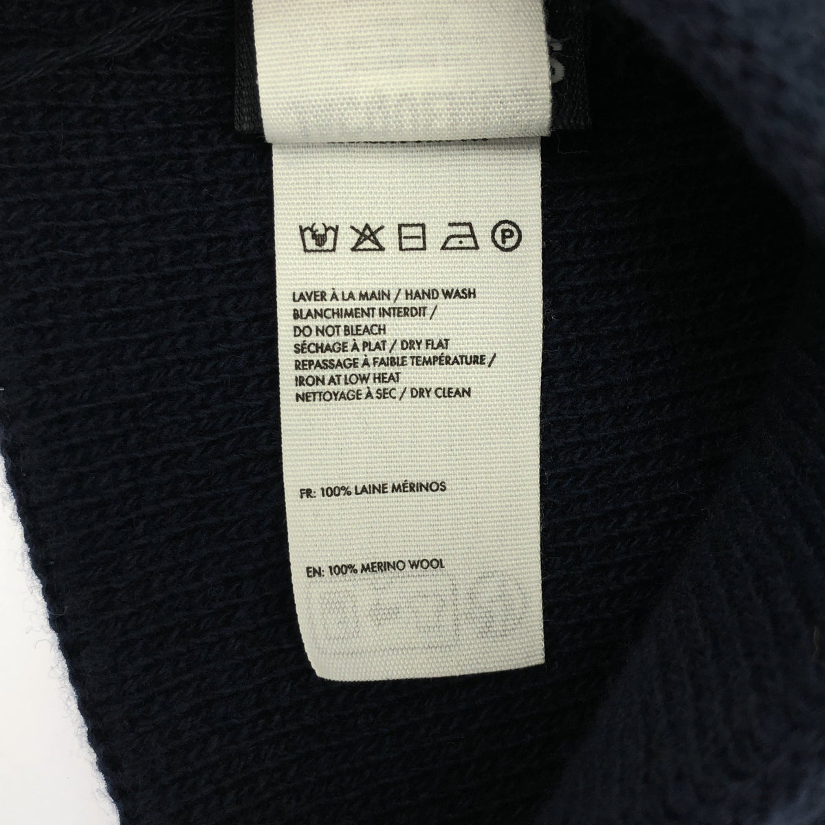 【美品】  JACQUEMUS / ジャックムス | 2023AW | LE BONNET GROSGRAIN LOGO BEANIE ロゴ ビーニー | OS | ネイビー | レディース