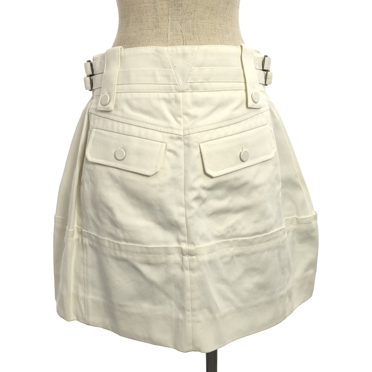 Louis Vuitton | Cotton Monogram Cocoon Skirt | Size 34 | White | Women's