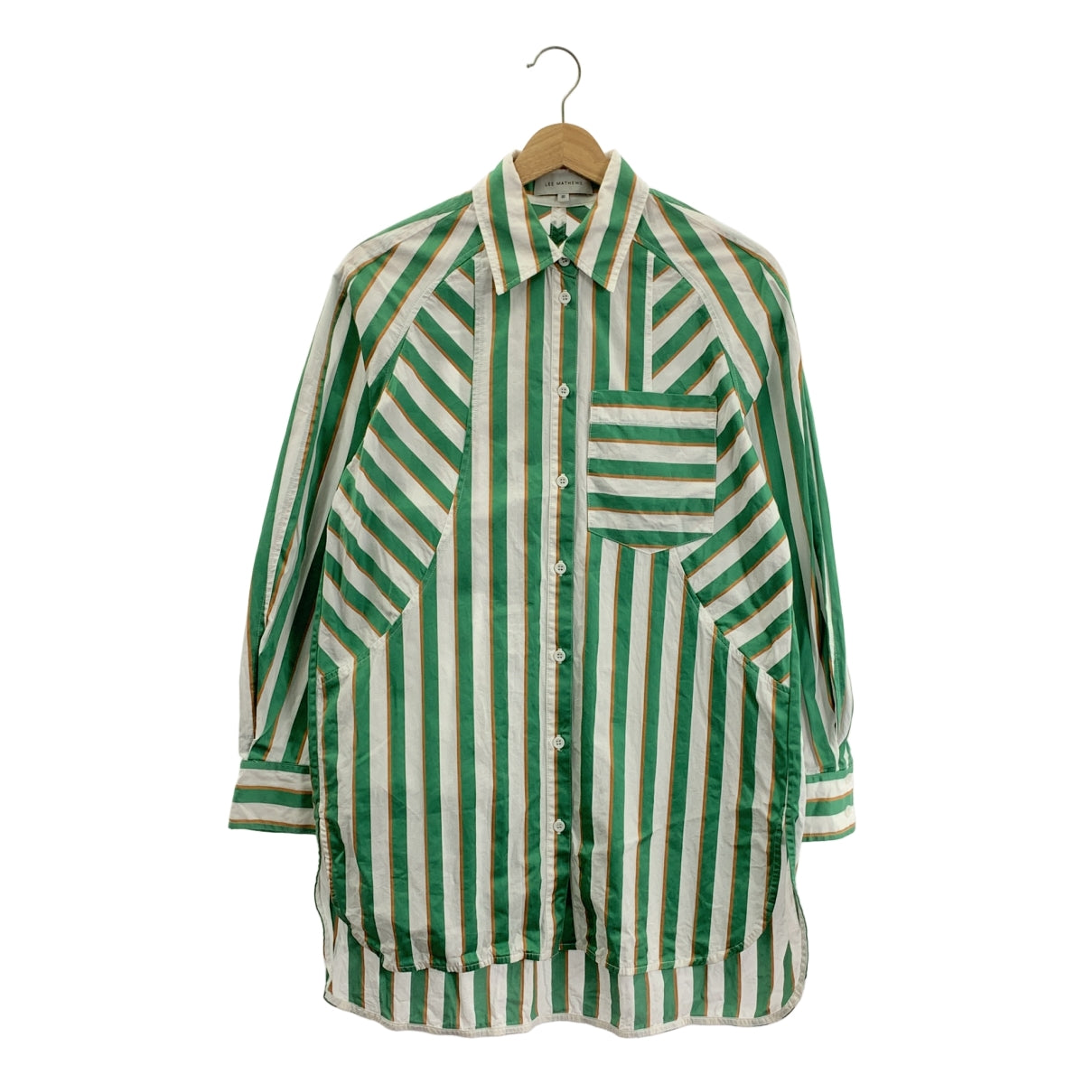 Lee Mathews / リーマシュー | コットン ストライプ ロングシャツ | 00 | レディース