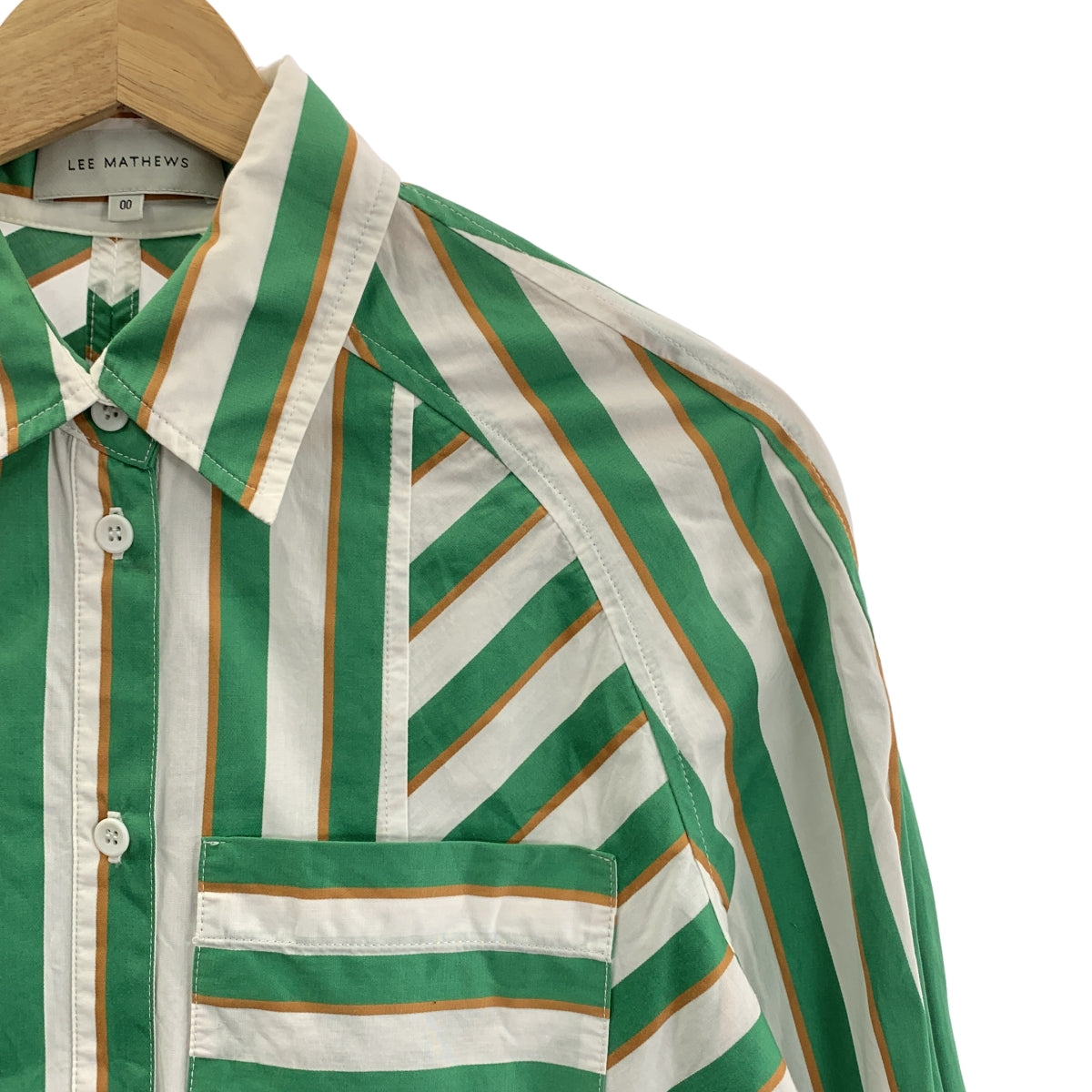 Lee Mathews / リーマシュー | コットン ストライプ ロングシャツ | 00 | レディース