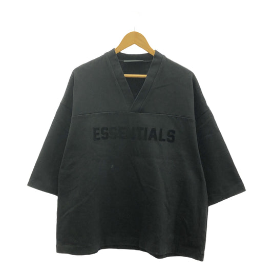 FOG ESSENTIALS / 에프오지 에센셜스 | Heavy Jersey Football Tee / 고무 로고 축구 오버 컷 톱 티셔츠 | XS | 남성