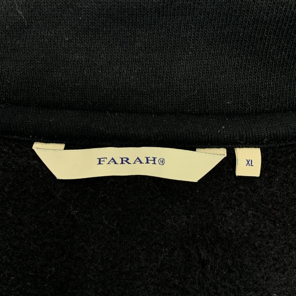 FARAH / 팔러 | 로고 풀 Zip 스웨트 재킷 | XL | 블랙 | 남성