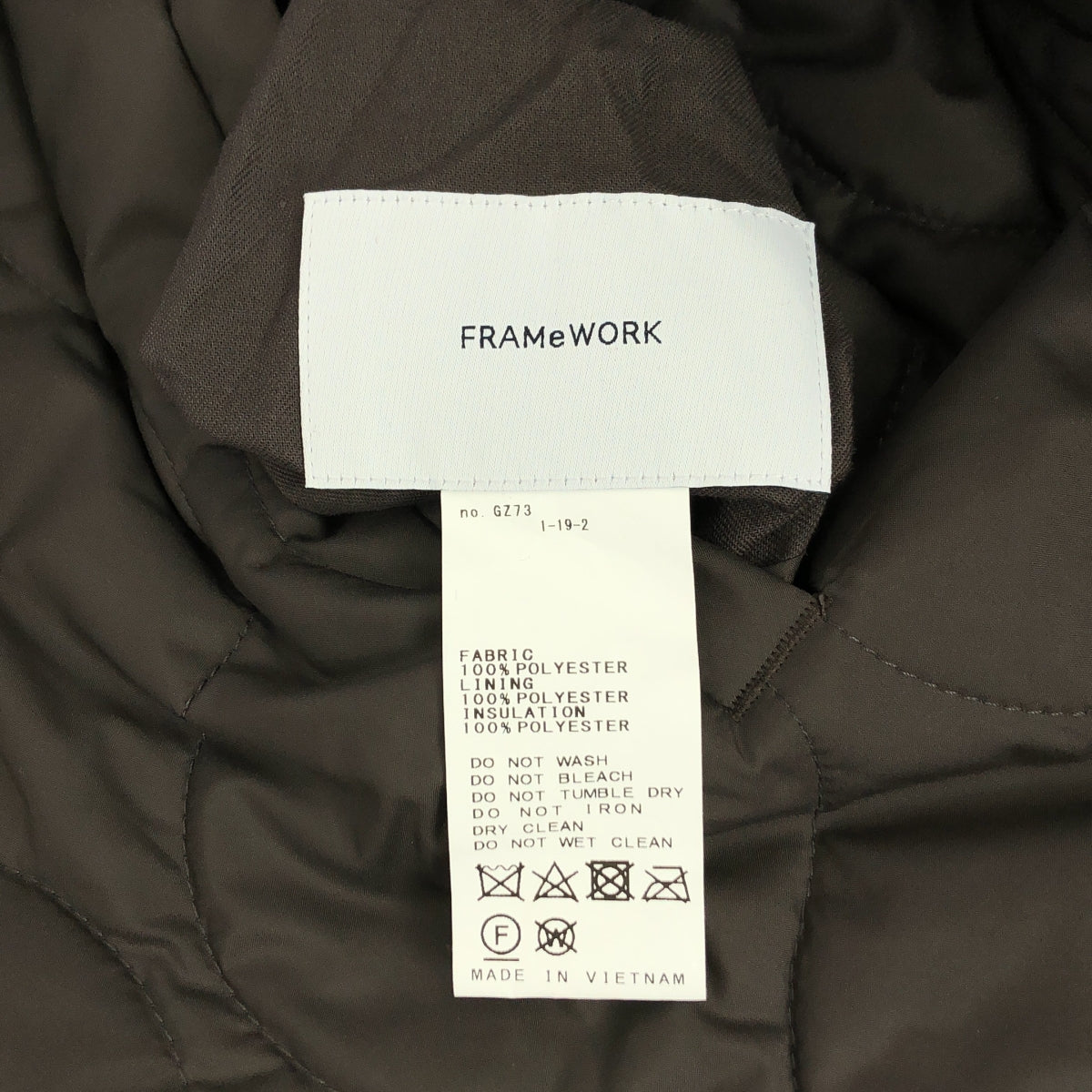 Framework / フレームワーク | 2024AW | 2way キルティング ブルゾン ジャケット |