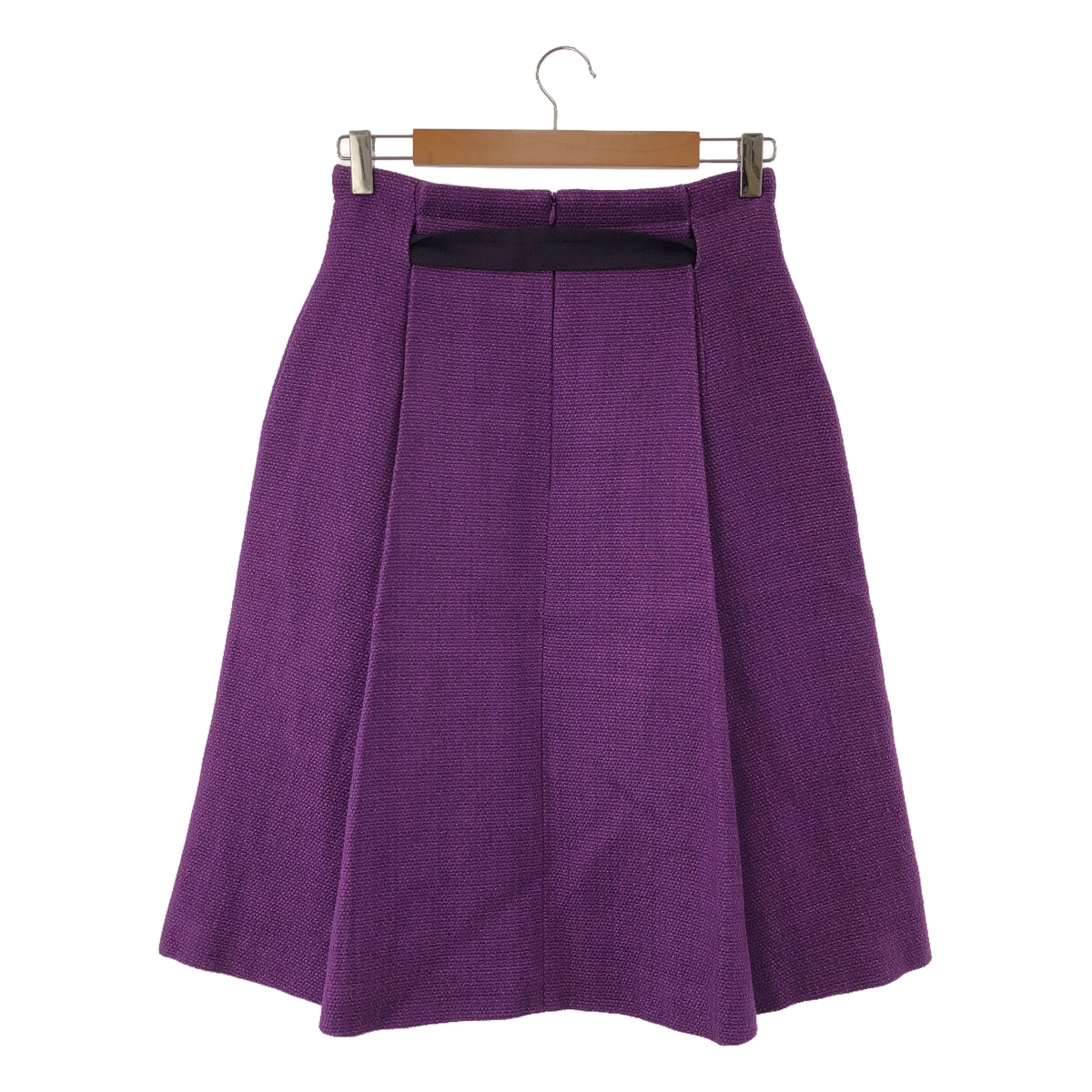 Drawer | Tweed Belted Skirt / Fully Lined | Size 38 | Purple | Women's