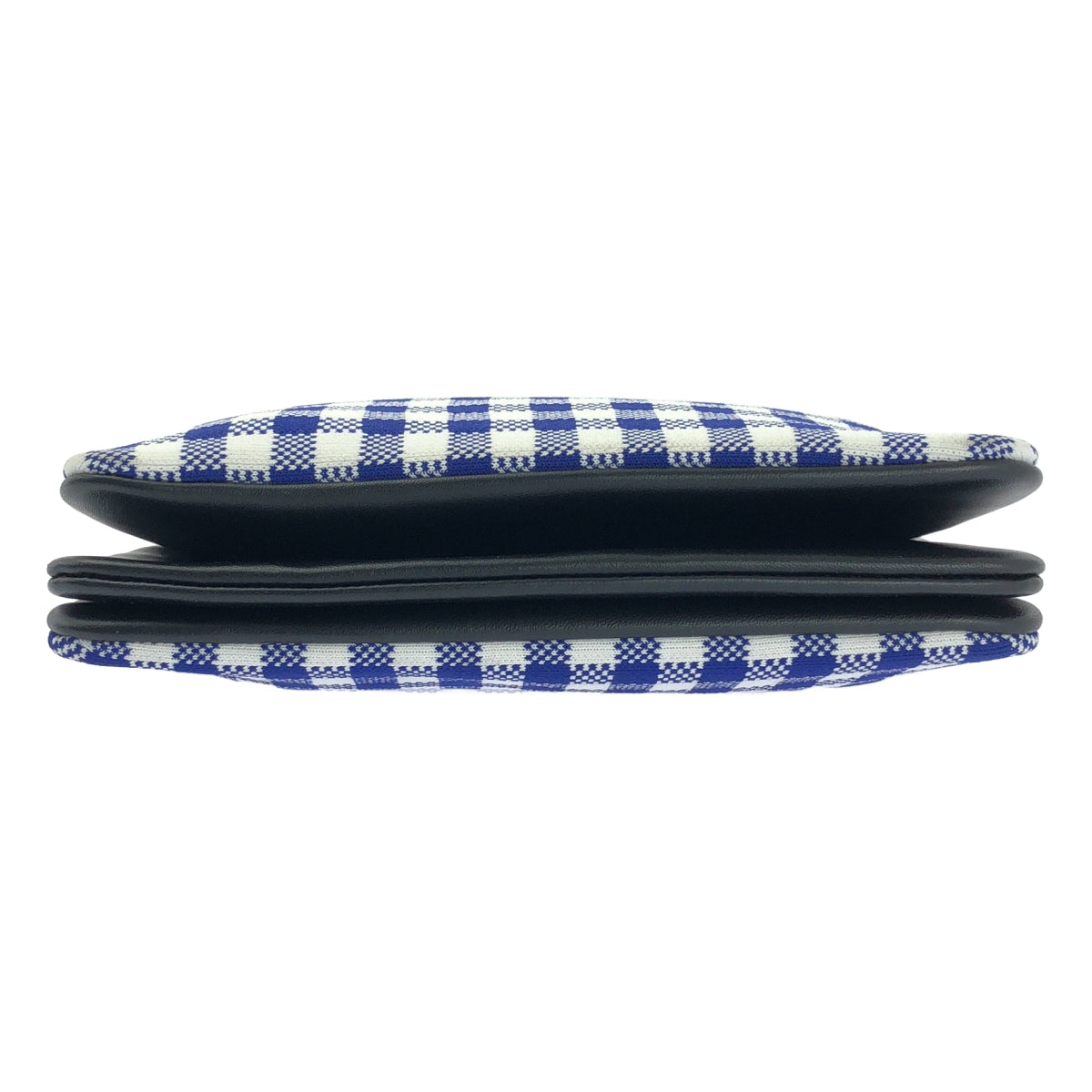 [類似新品] CELINE | Phoebe Trio 針織與皮革格紋肩背包 | 鈷藍色/藍色/白色 | 女款
