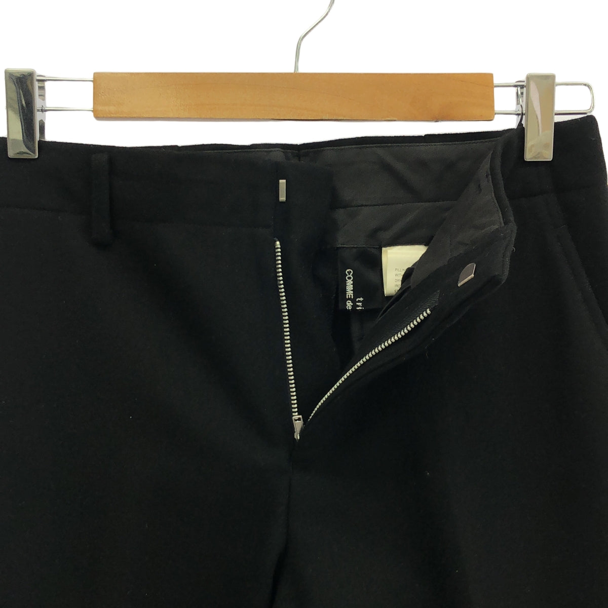 tricot COMME des GARCONS | 2001AW | 羊毛縮水休閒褲 | M | 黑色 | 女款