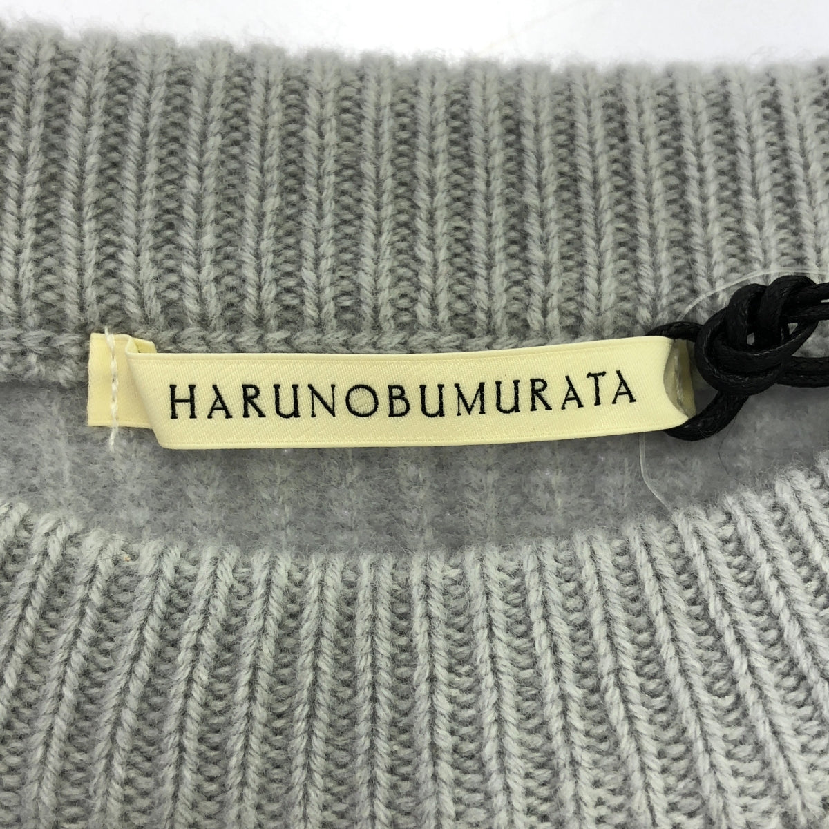 【신품】 HARUNOBUMURATA / 하르노부무라타 | 2024AW | KAMARI - ROUNDED SLEEVE WOOL KNIT SWEATER 니트 | 38 | 아이스 그레이 | 여성