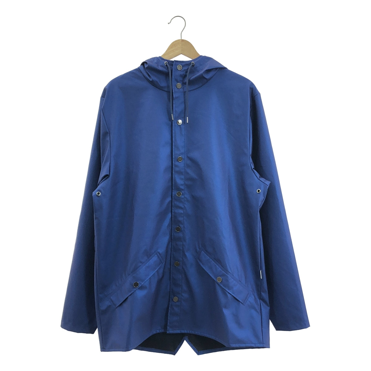 【美品】  RAINS / レインズ | ロングジャケット フーディ | M | ブルー | メンズ
