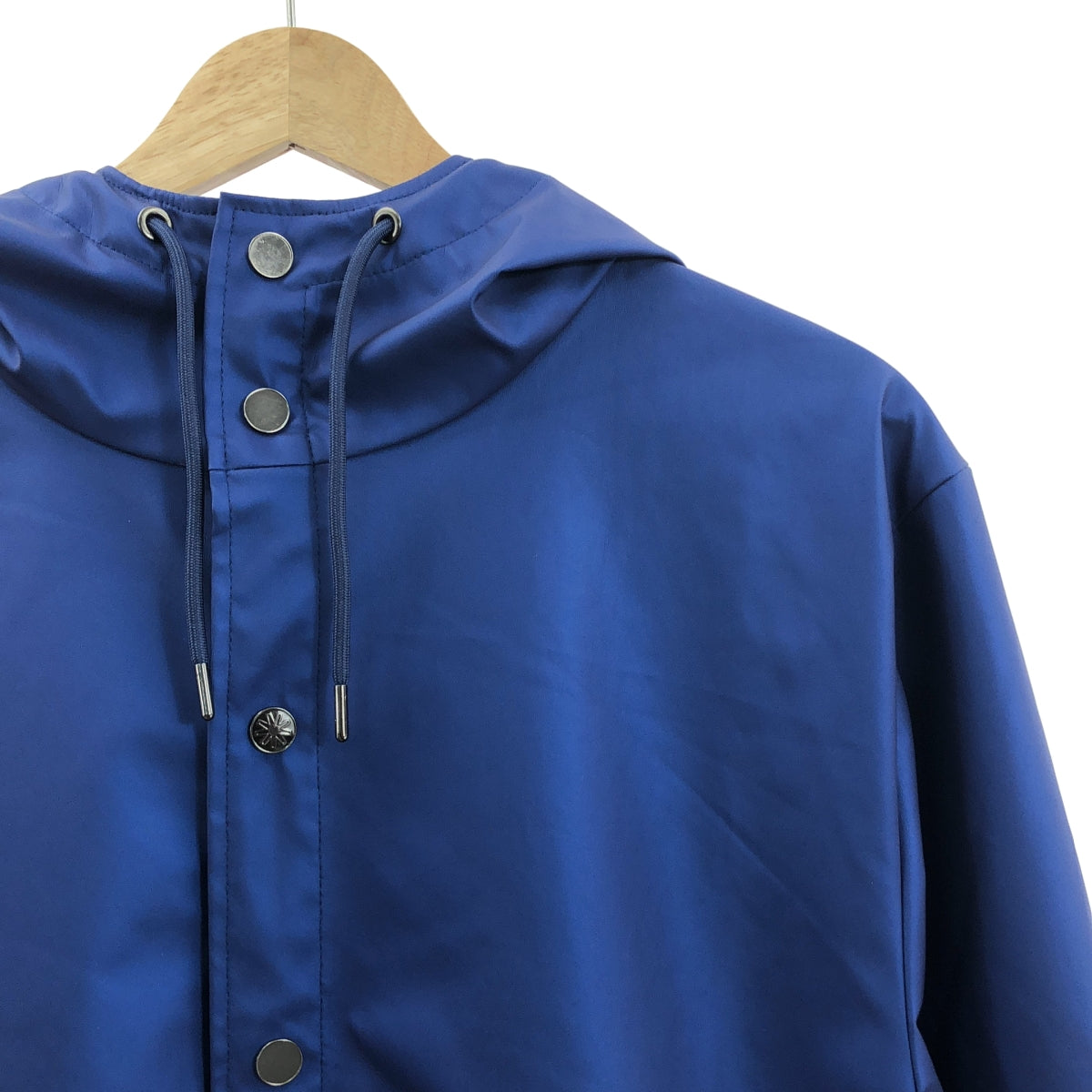 【美品】  RAINS / レインズ | ロングジャケット フーディ | M | ブルー | メンズ