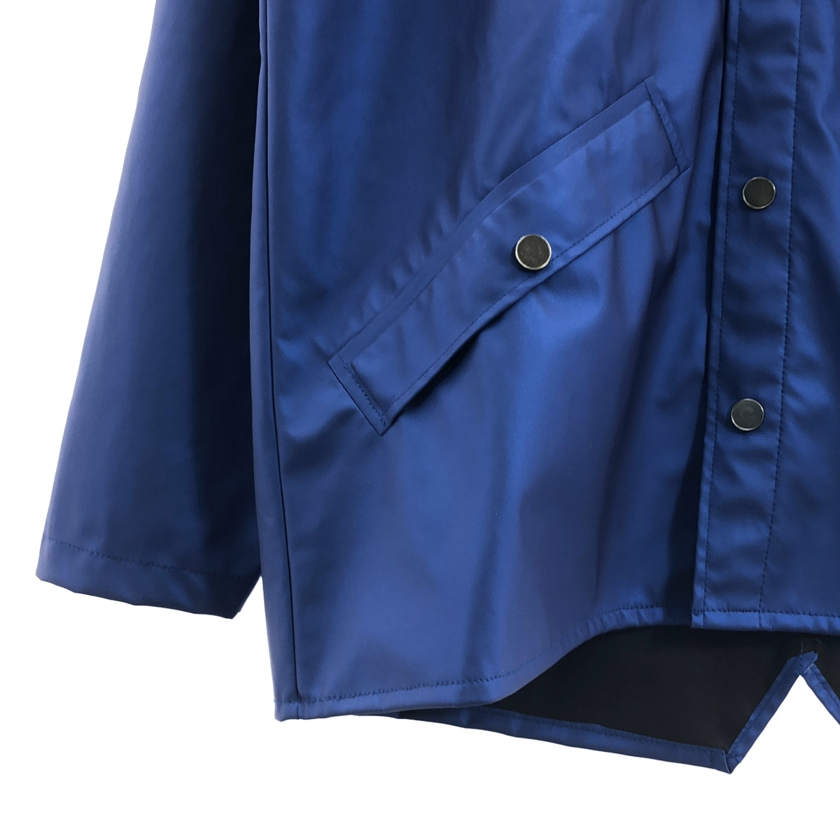 【美品】  RAINS / レインズ | ロングジャケット フーディ | M | ブルー | メンズ