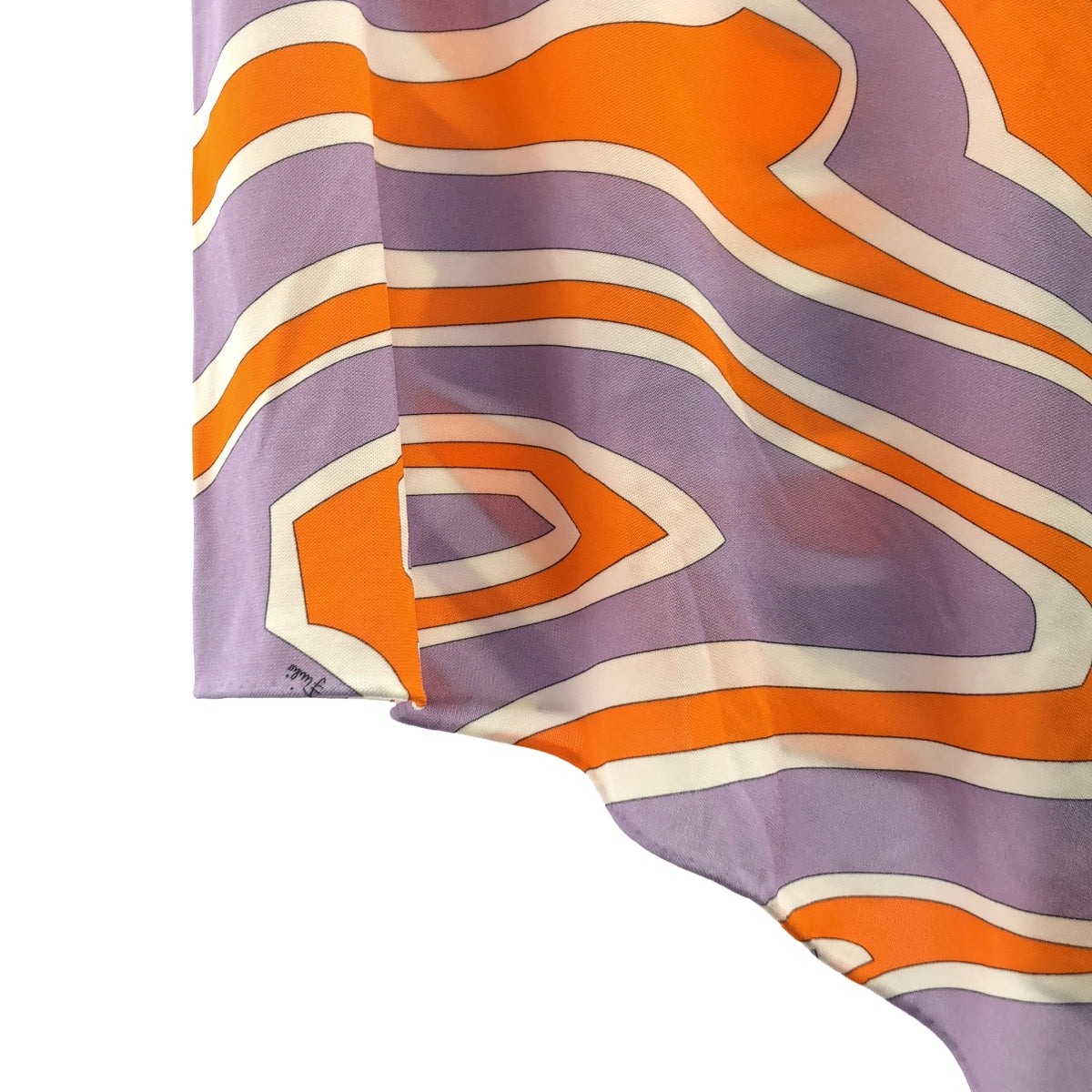 EMILIO PUCCI | 人造絲全印花不對稱荷葉邊襯衫 | 尺寸 36 | 女款