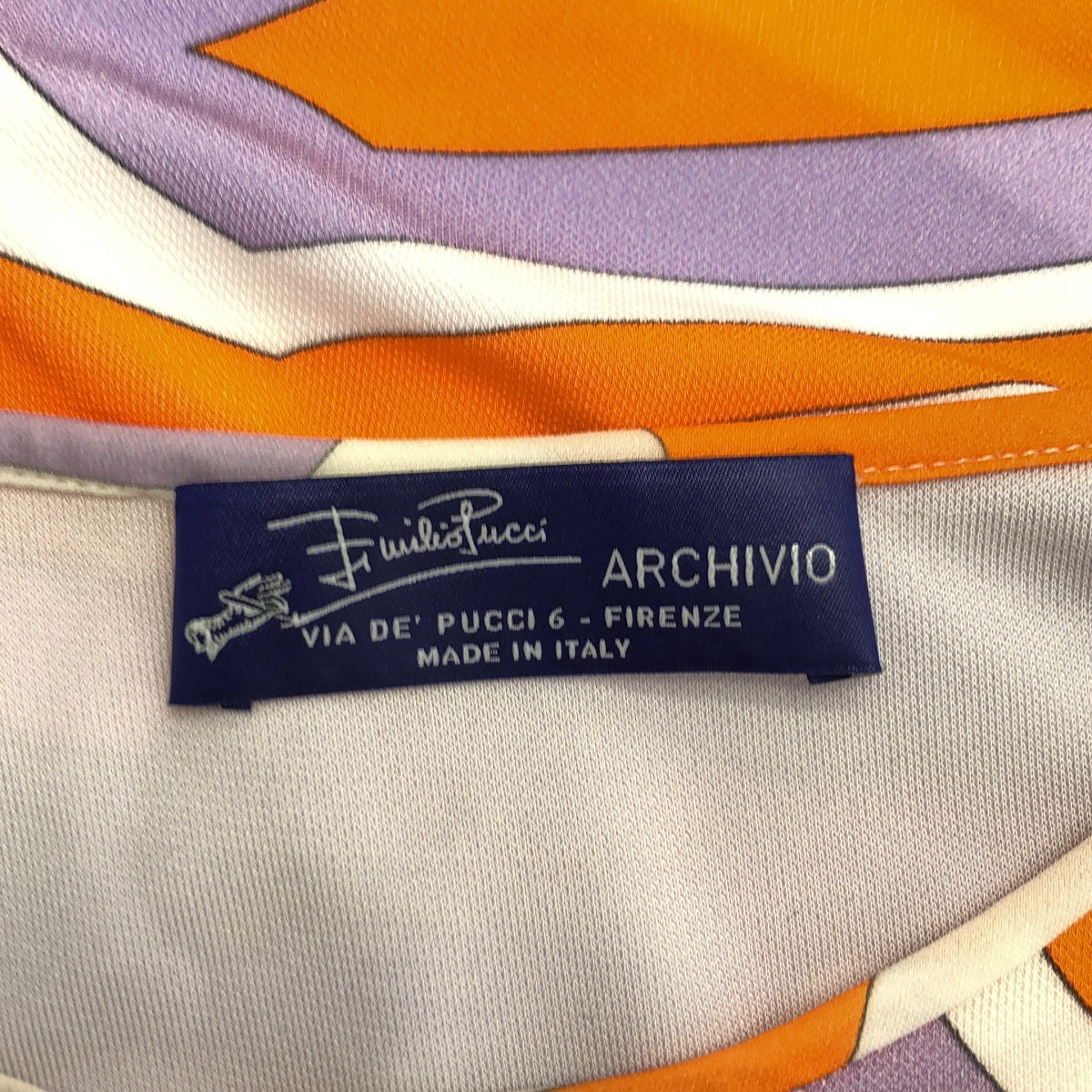 EMILIO PUCCI | 人造絲全印花不對稱荷葉邊襯衫 | 尺寸 36 | 女款