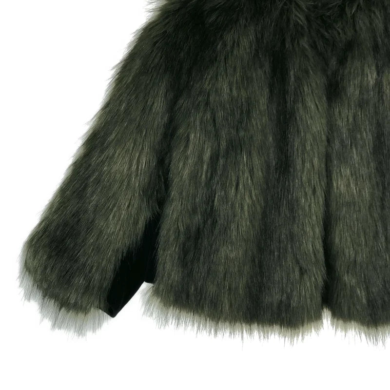 DRIES VAN NOTEN / Dries Van Noten | 絲絨拼接無領毛皮外套 | extra small | 女士