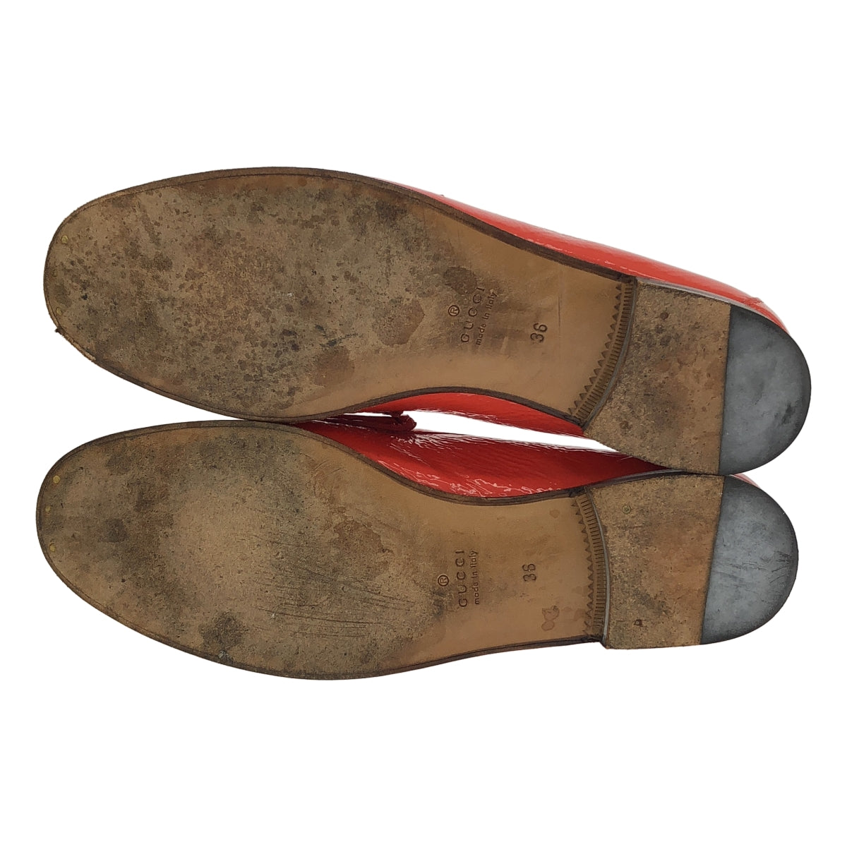 GUCCI | 漆皮馬階扣樂福鞋 | 36碼 | 女款