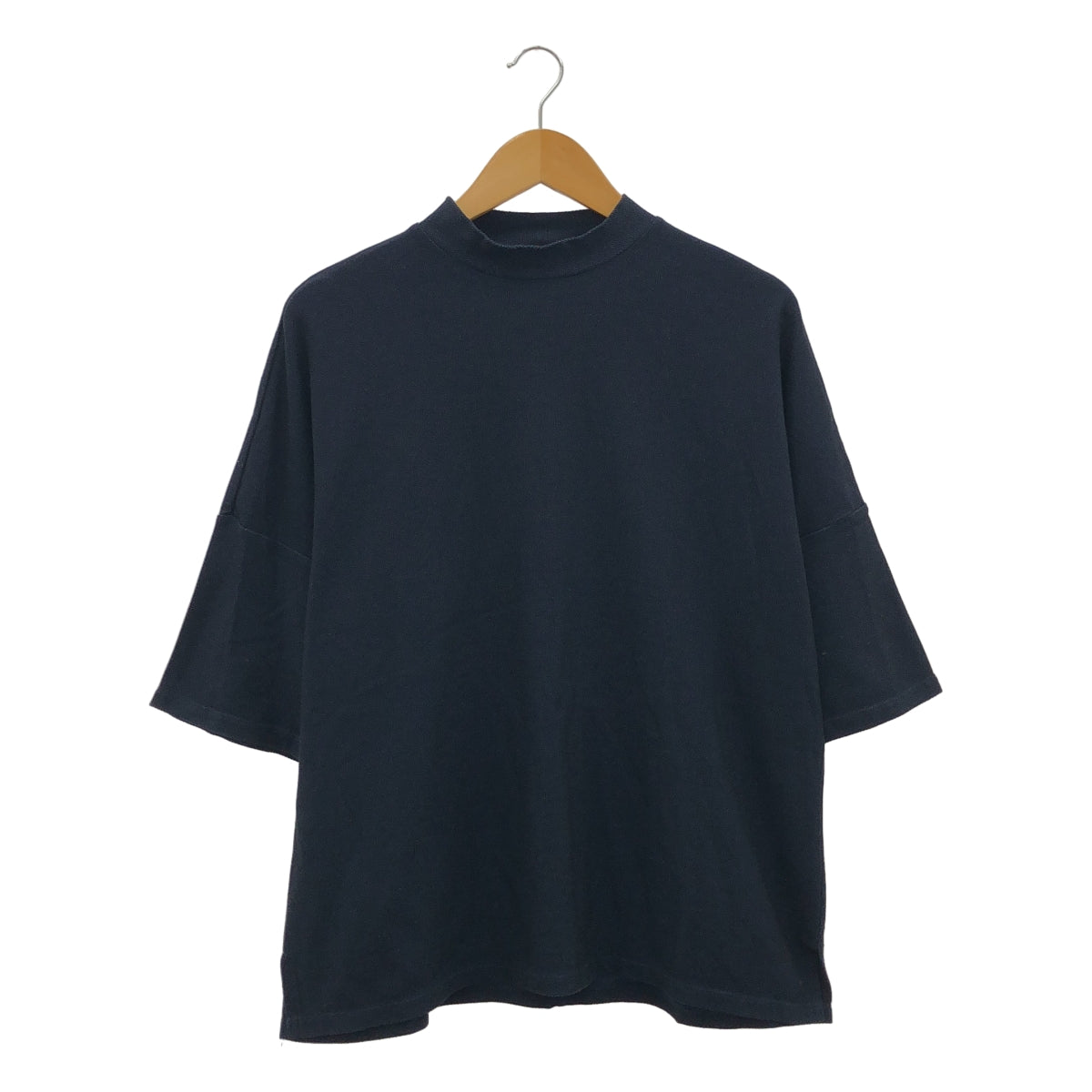 JUHA / ユハ | モックネック 鹿の子 オーバーサイズ Tシャツ |