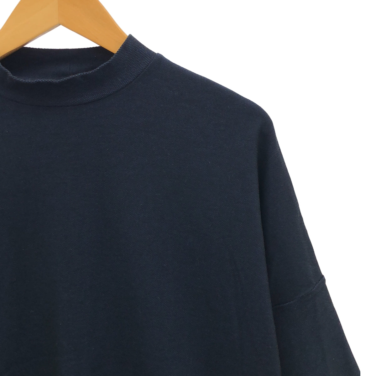 JUHA / ユハ | モックネック 鹿の子 オーバーサイズ Tシャツ |
