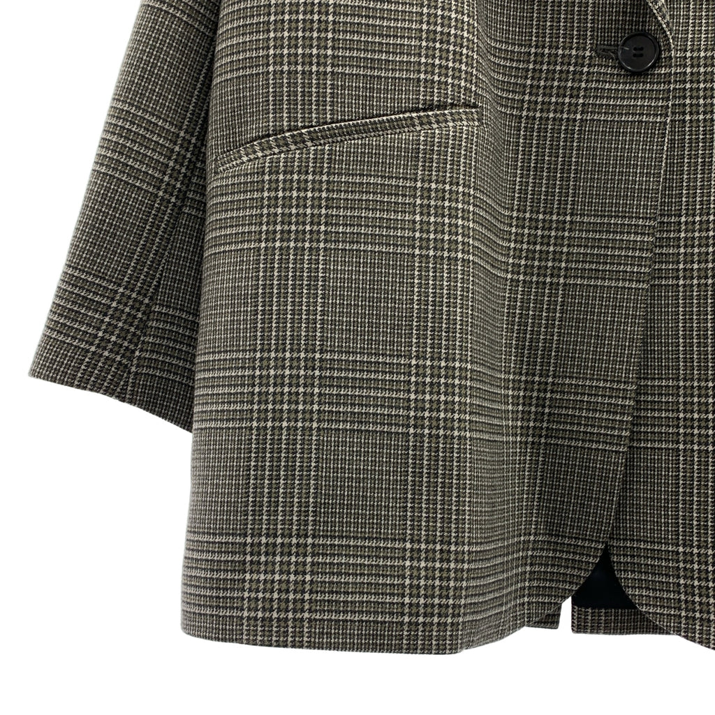 Col Pierrot | 2022 秋冬系列 | Deuxieme Classe / 格紋夾克，1B，全襯裡，拉鍊休閒褲和長褲 | 尺寸 38 | 女款