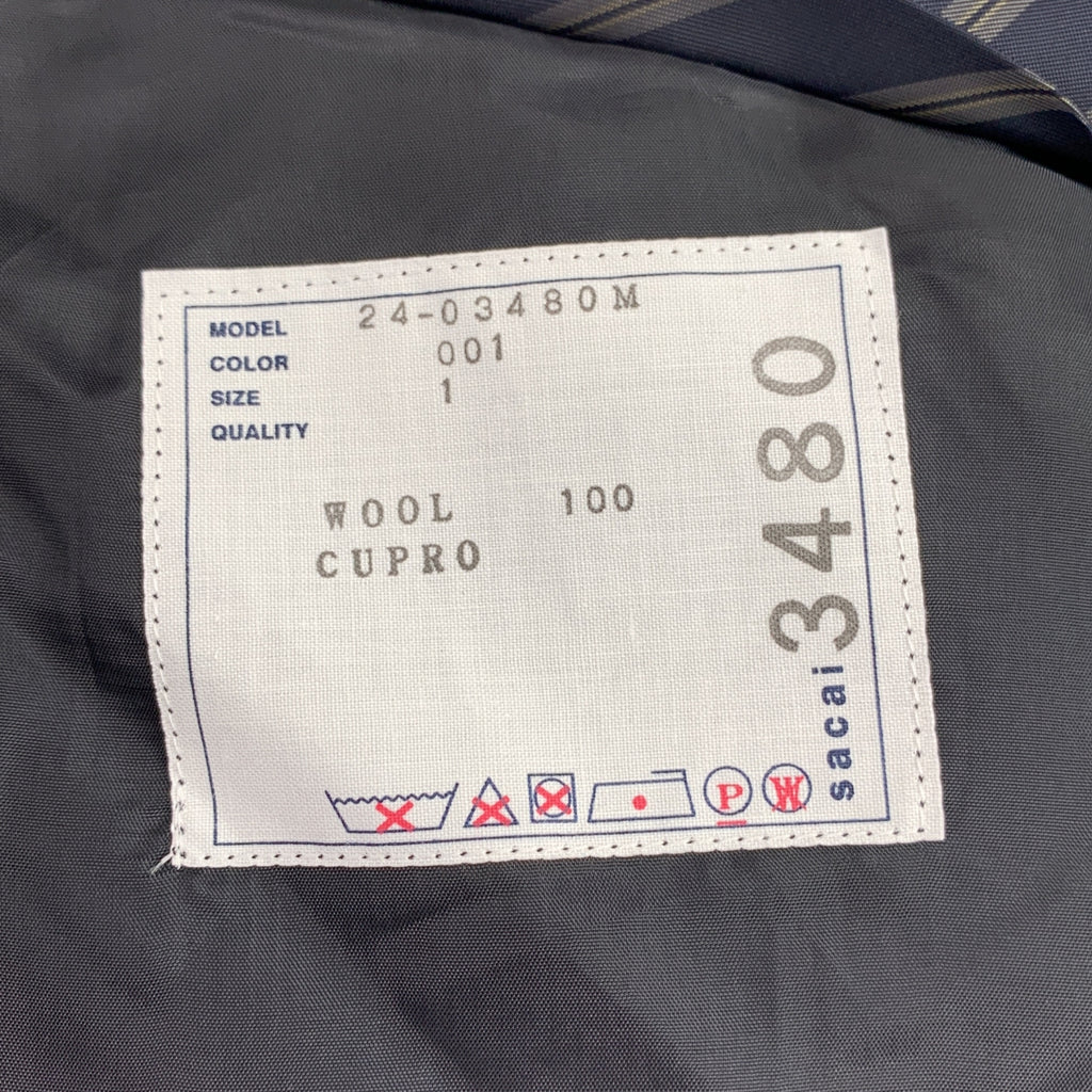 sacai / サカイ | Chalk Stripe pants ウール ストライプ フレア パンツ | 1 | メンズ