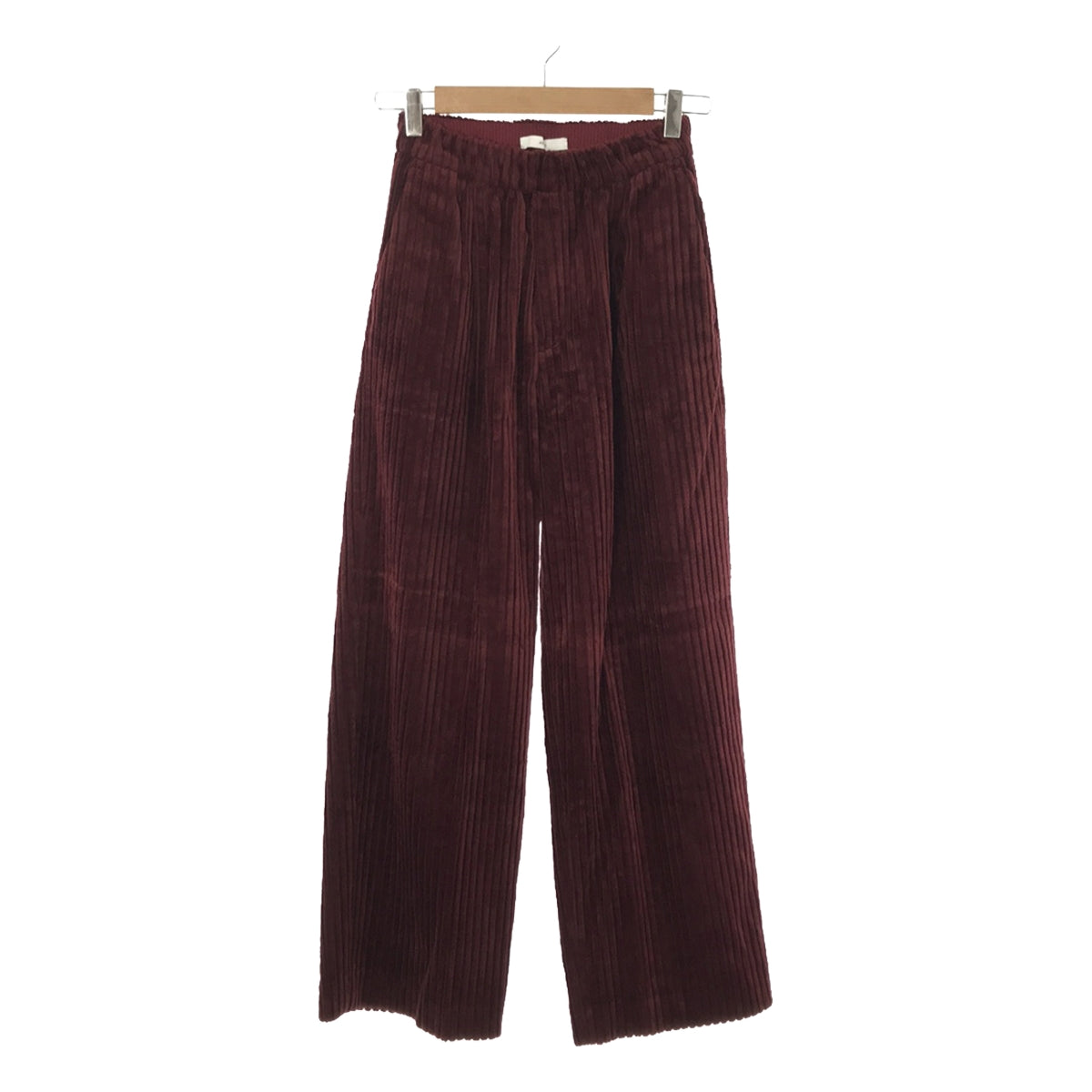 ASTRAET / Astraet | Wide ribbed corduroy wide easy pants | 0 | Burgundy | Women's