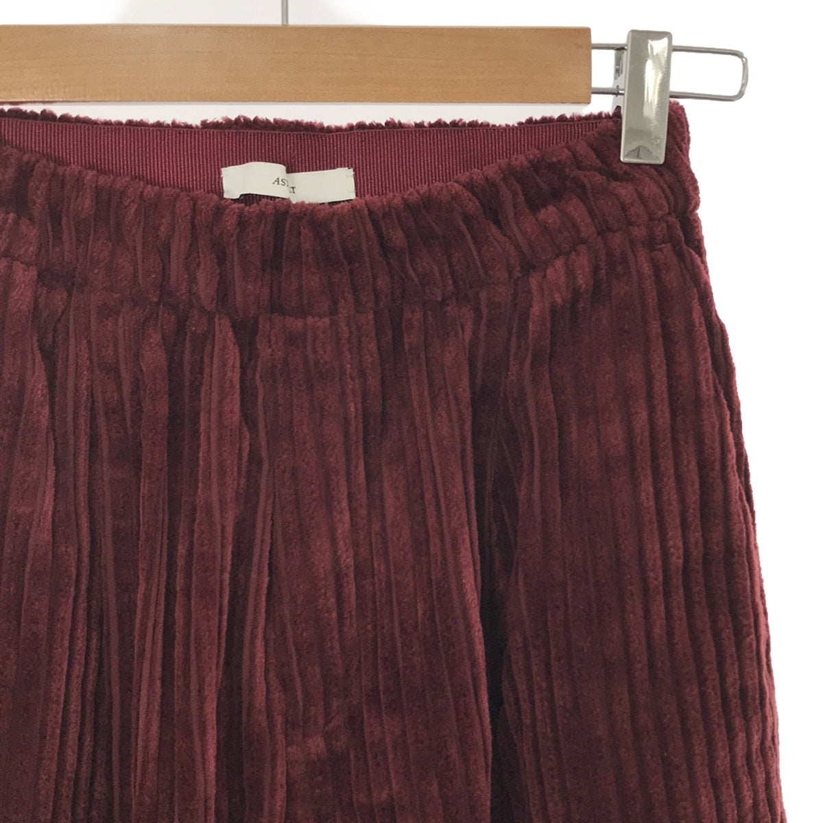 ASTRAET / Astraet | Wide ribbed corduroy wide easy pants | 0 | Burgundy | Women's