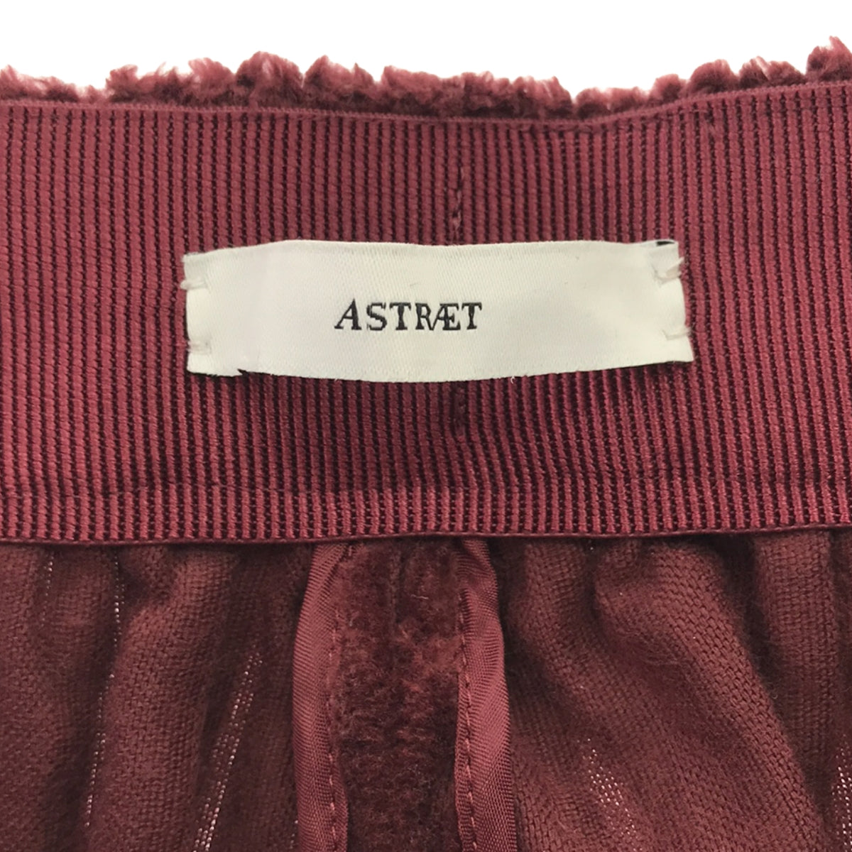 ASTRAET / Astraet | Wide ribbed corduroy wide easy pants | 0 | Burgundy | Women's