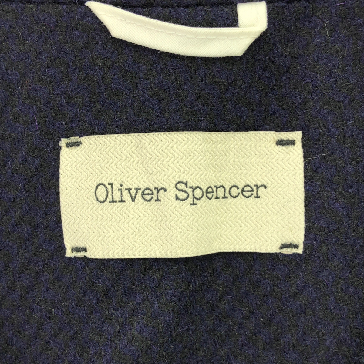 Oliver Spencer / オリバースペンサー | ウール チェスター コート | 38 | ブラック / ネイビー | メンズ