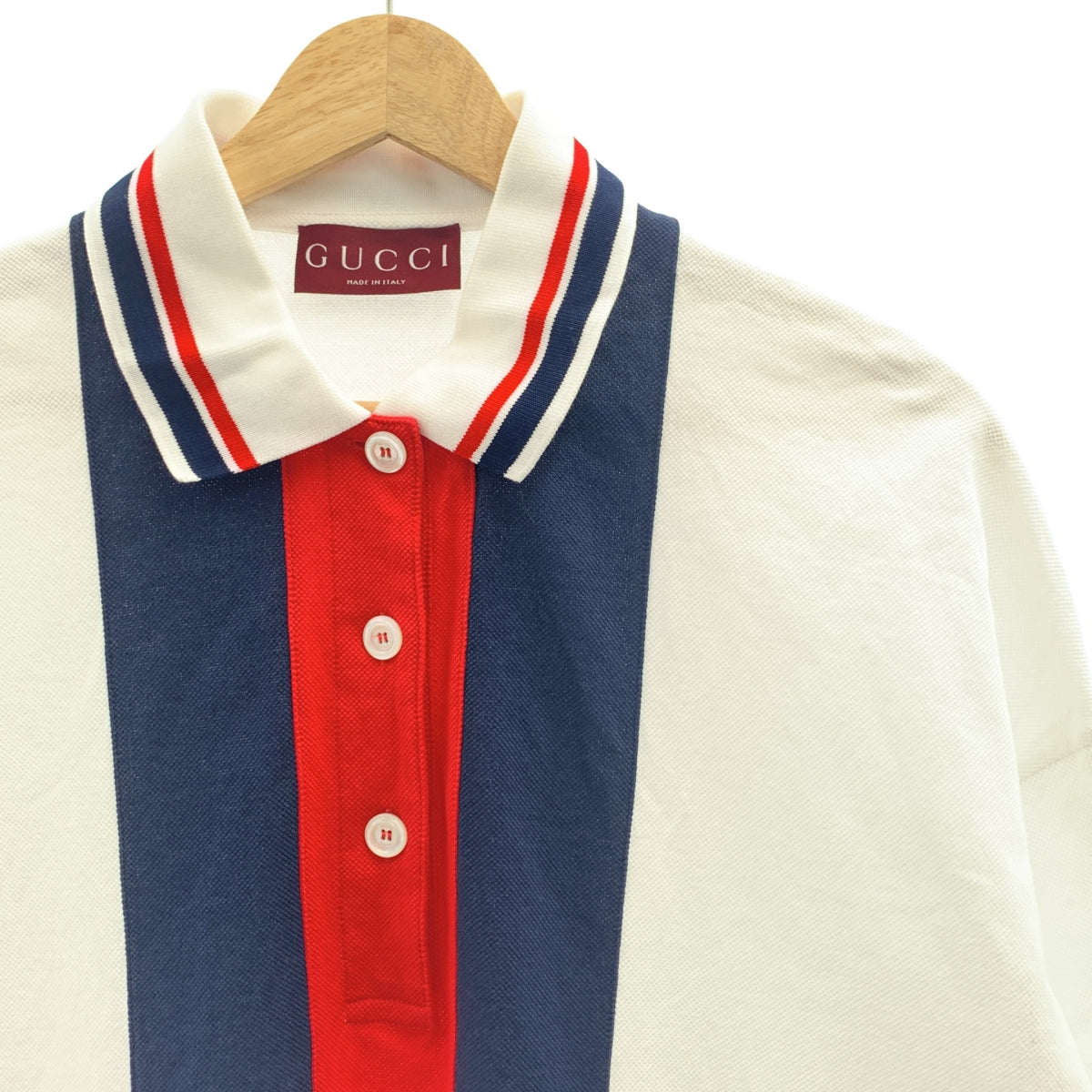 GUCCI / グッチ | コットン ウェブストライプ ポロシャツ | S | メンズ