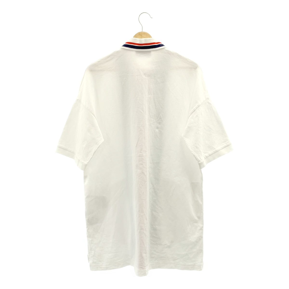 GUCCI グッチ　ストライプ入りポロシャツ ホワイト GUCCI / グッチ | コットン ウェブストライプ ポロシャツ | S | メンズ