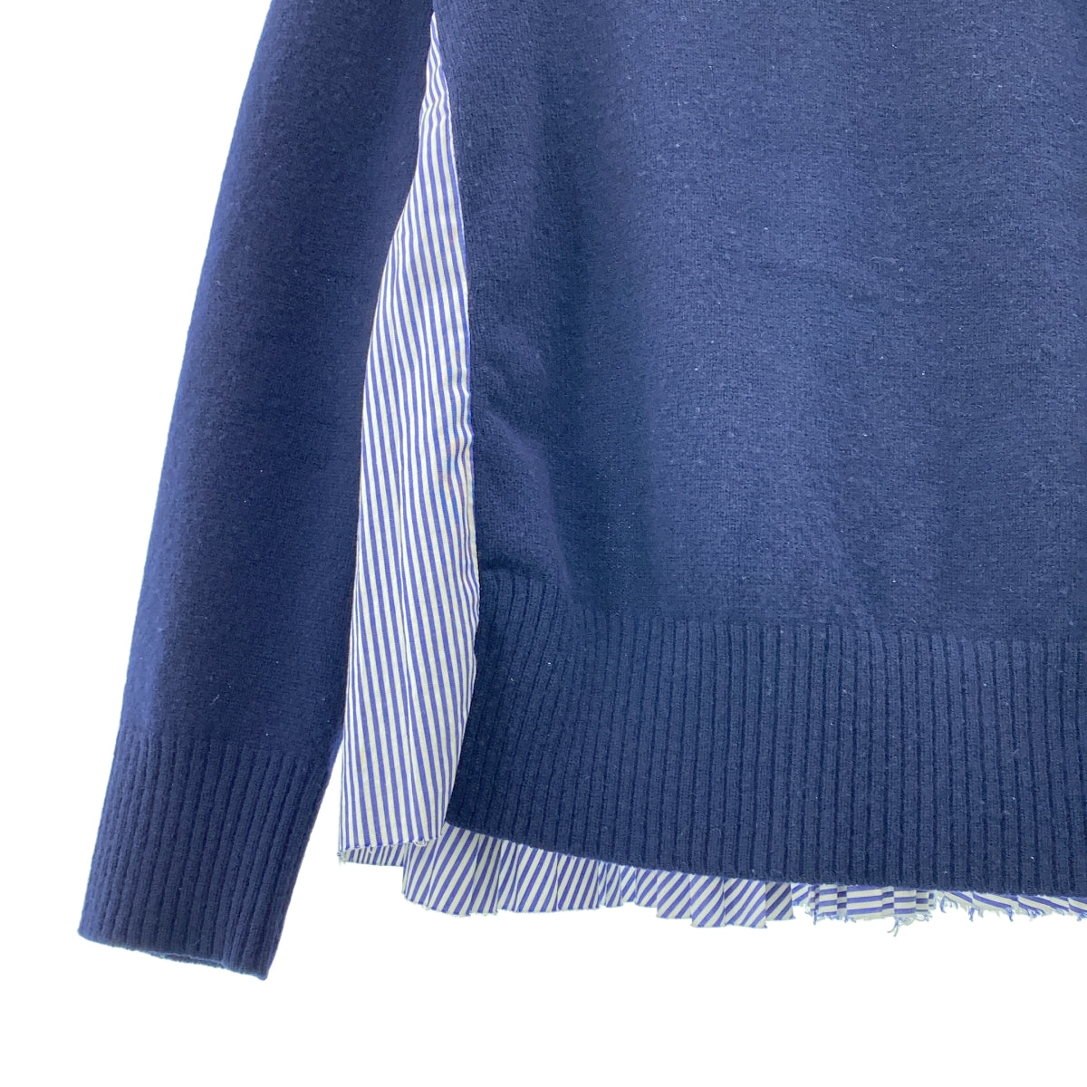 sacai / サカイ | バックプリーツ ドッキング タートルネック ニット | 1 | レディース