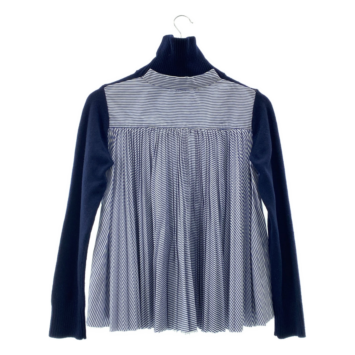 未使用級 sacai サカイ タートルネック バックプリーツ ニットセーター L sacai - 未使用級 sacai サカイ タートルネック バックプリーツ ニット