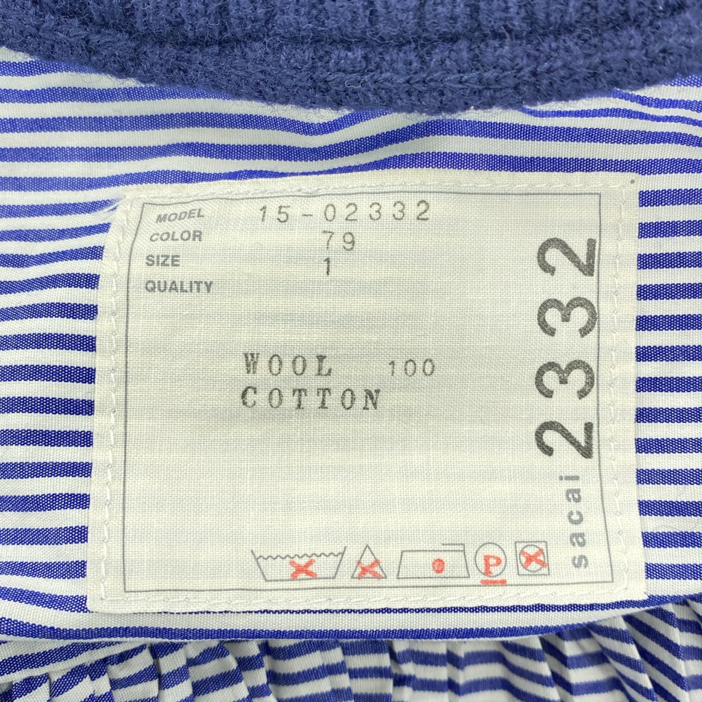 sacai | 後背褶高領針織衫 | 1 碼 | 女款