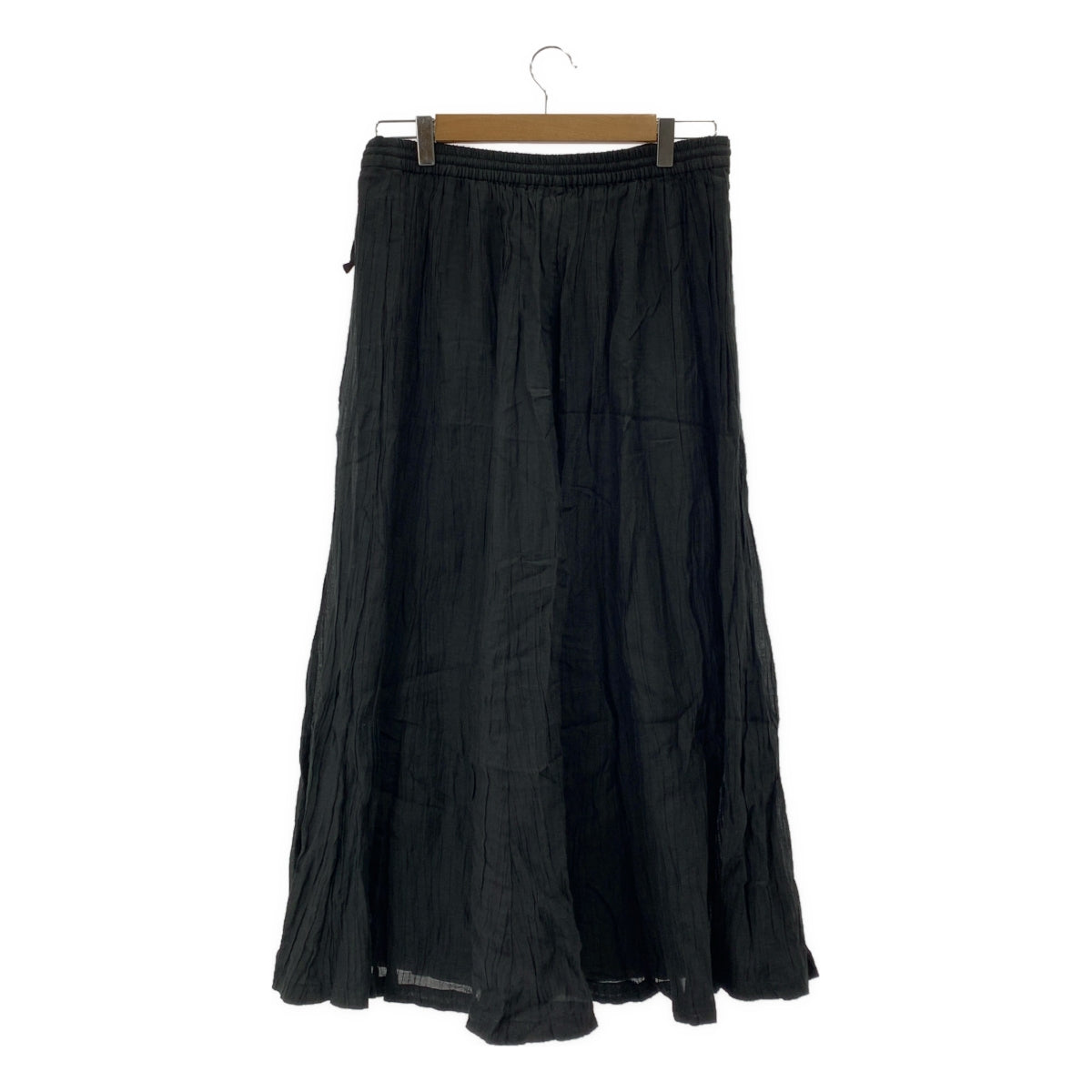 HOUSE OF LOTUS / ハウスオブロータス | コットン シルク シワ加工 ワイドパンツ | S | レディース