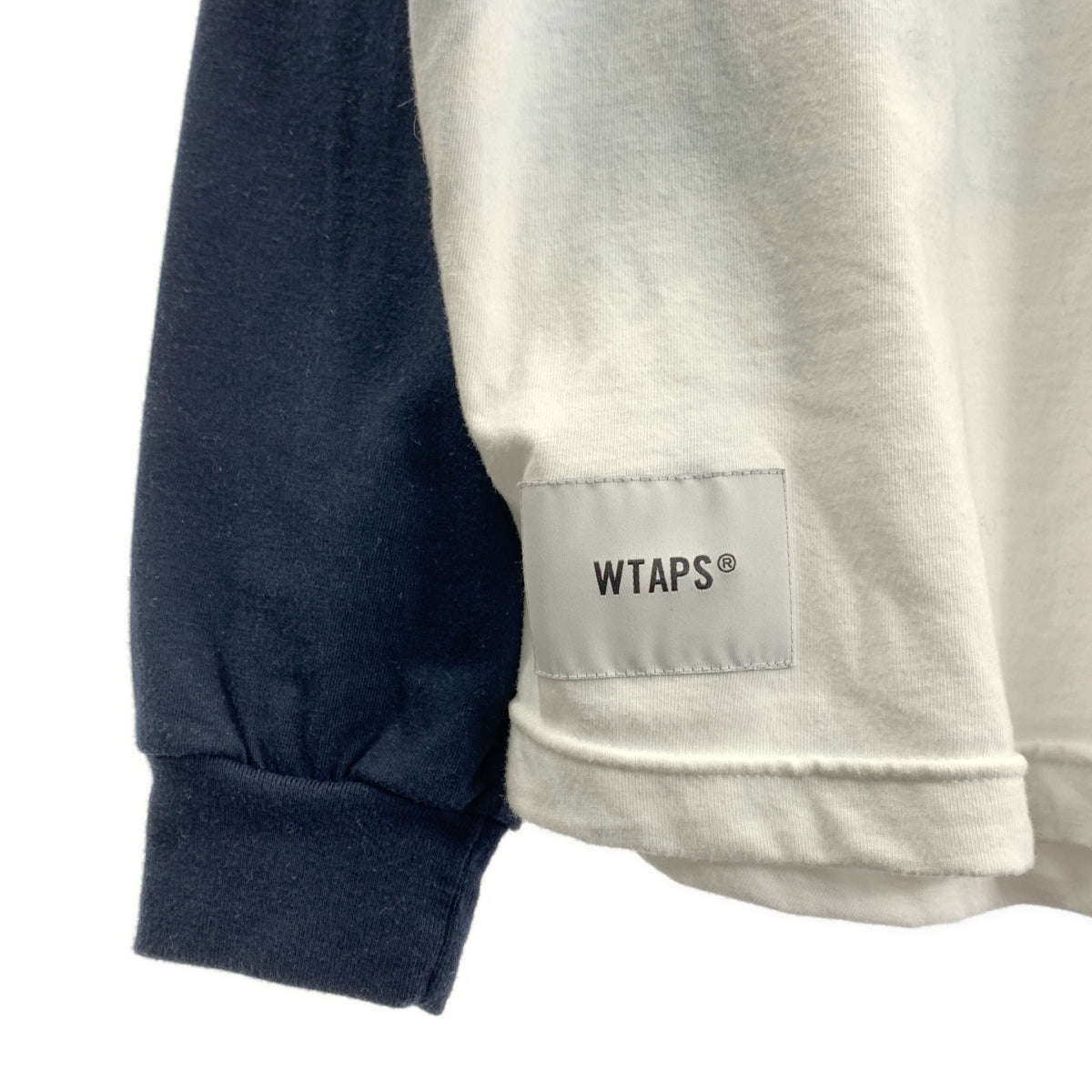 WTAPS / ダブルタップス | 2023SS | IAN LS CTPL. LEAGUE クルーネック ラグラン 長袖 Tシャツ | 2 | ホワイト/ネイビー | メンズ