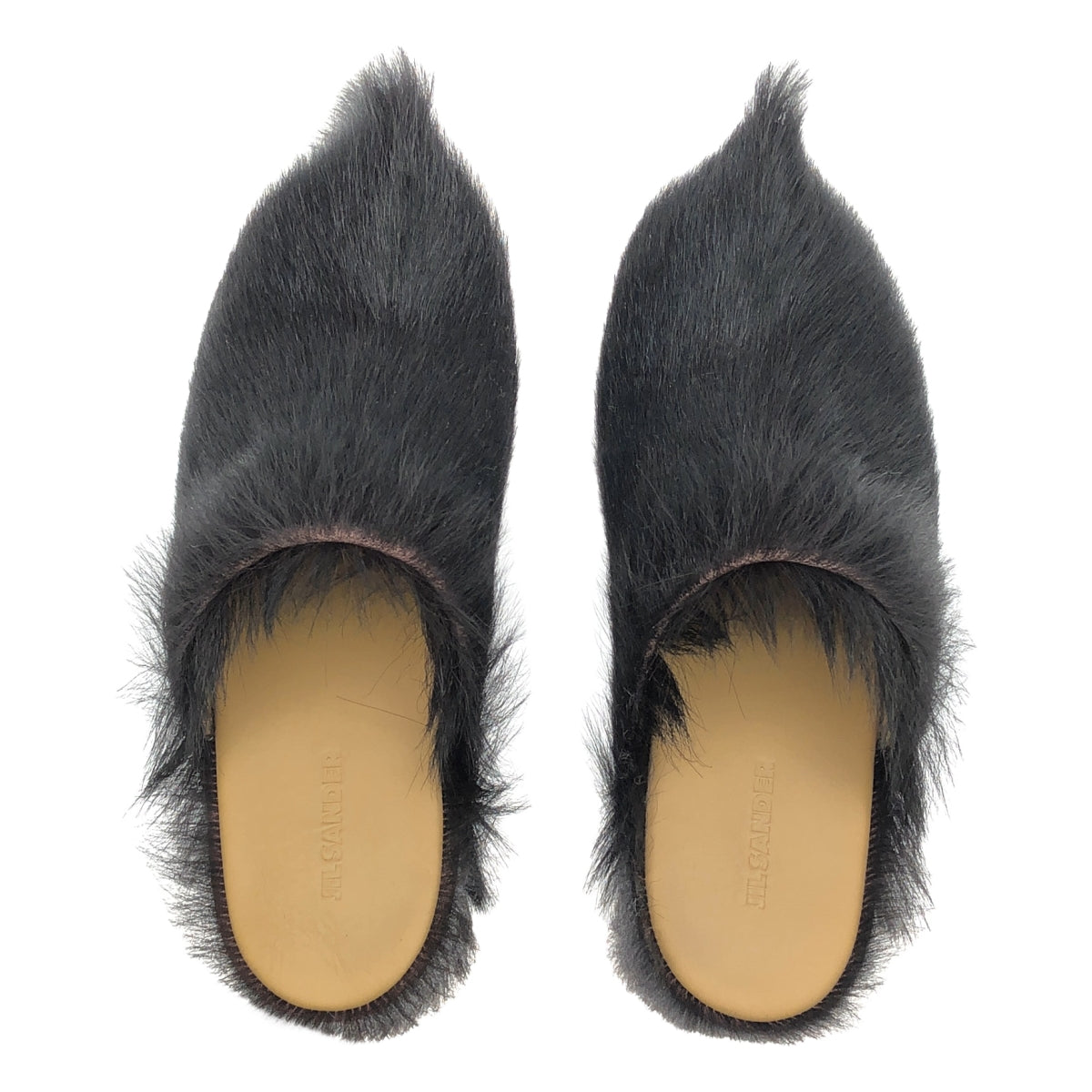 [New] JIL SANDER | Fur ​​Clog Sandals | Size 37 | Black | Women's