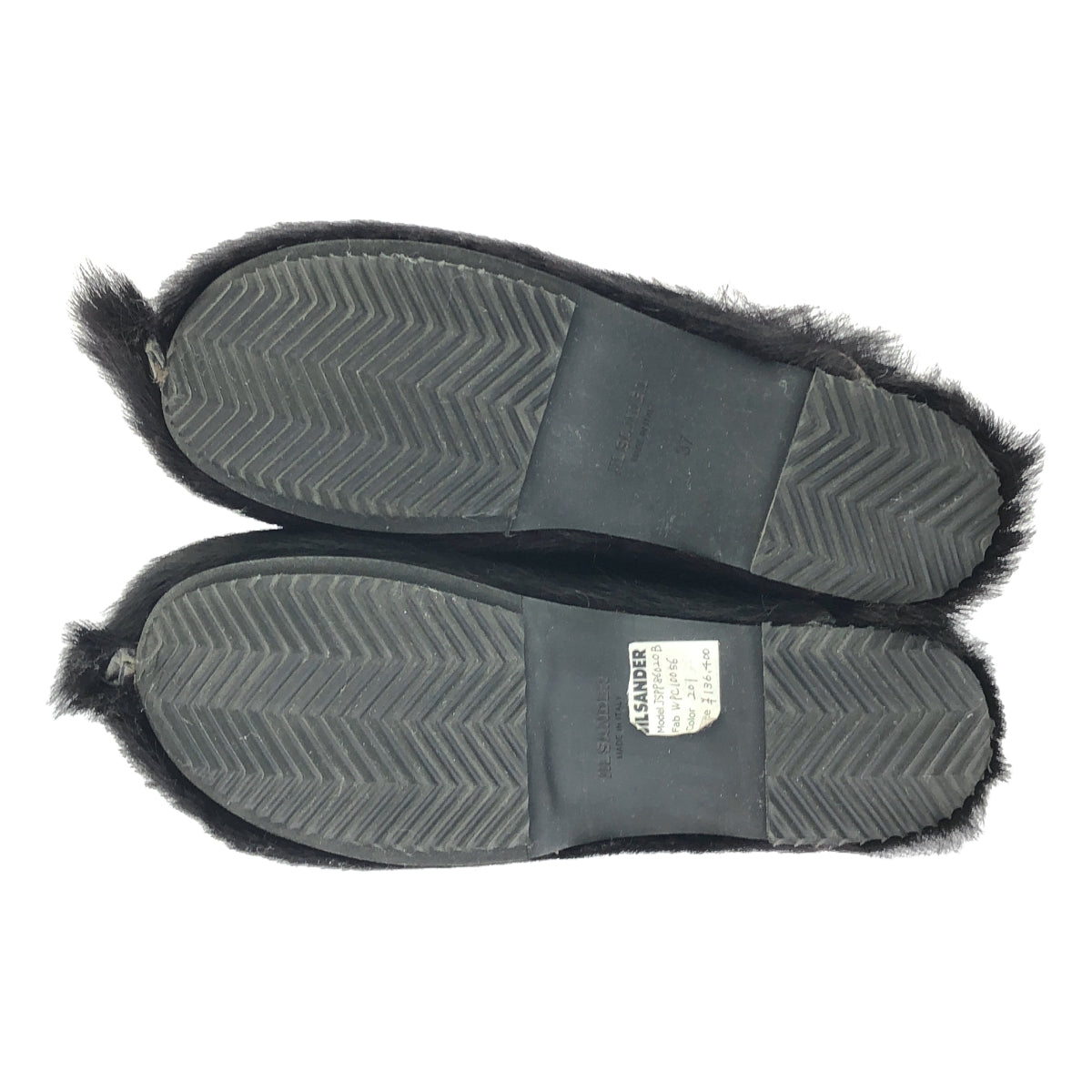 [New] JIL SANDER | Fur ​​Clog Sandals | Size 37 | Black | Women's