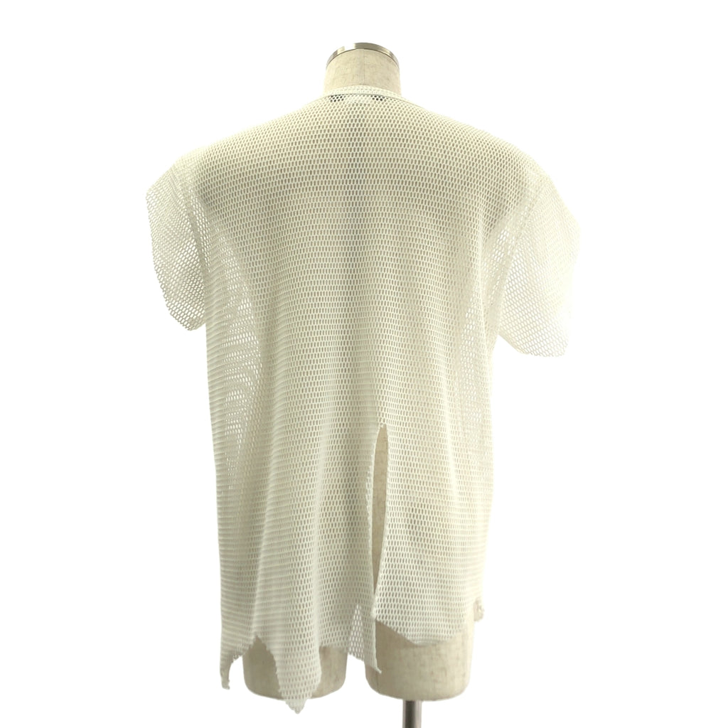 BLACK COMME des GARCONS / 블랙 콤 데 갤슨 | 2023SS | 폴리 에스테르 변형 메쉬 크루 넥 T 셔츠 컷소우 | S | 남성