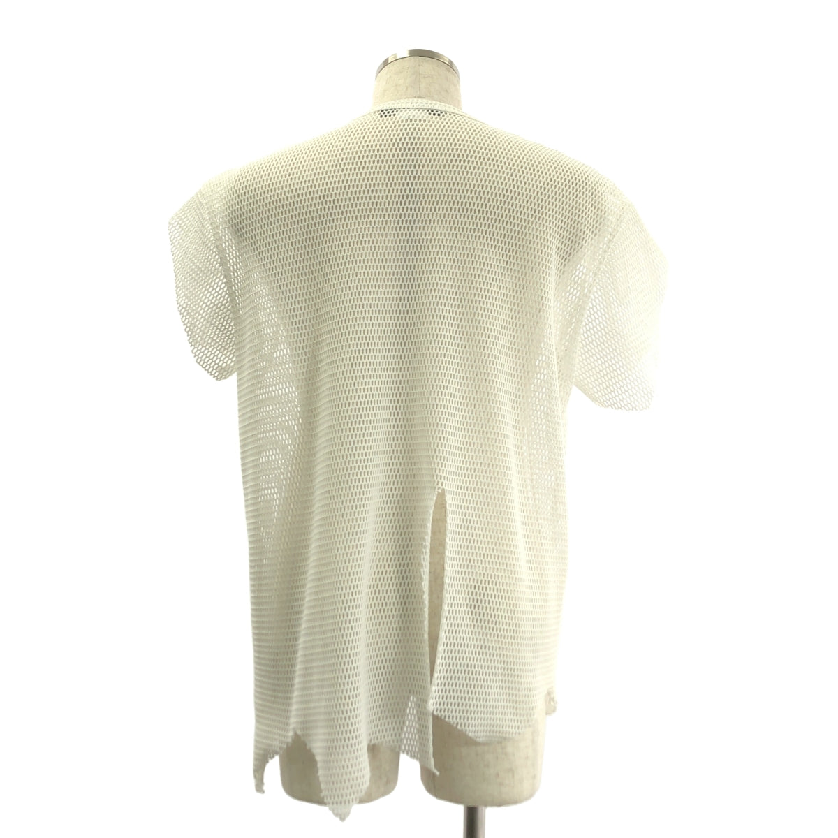 BLACK COMME des GARCONS / 블랙 콤 데 갤슨 | 2023SS | 폴리 에스테르 변형 메쉬 크루 넥 T 셔츠 컷소우 | S | 남성