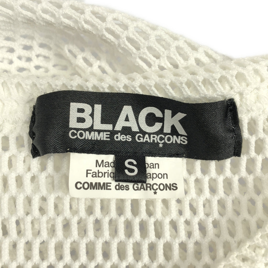 BLACK COMME des GARCONS / 블랙 콤 데 갤슨 | 2023SS | 폴리 에스테르 변형 메쉬 크루 넥 T 셔츠 컷소우 | S | 남성