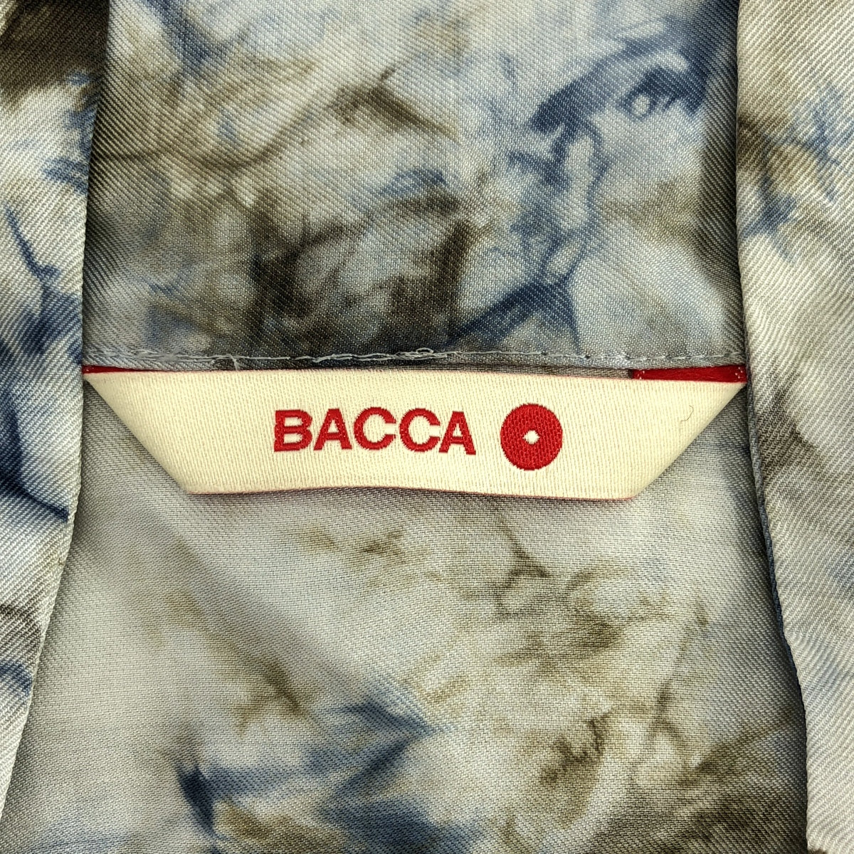 BACCA / バッカ | キュプラ シルク 総柄 シャツ ブラウス | 36 | グレー系 | レディース