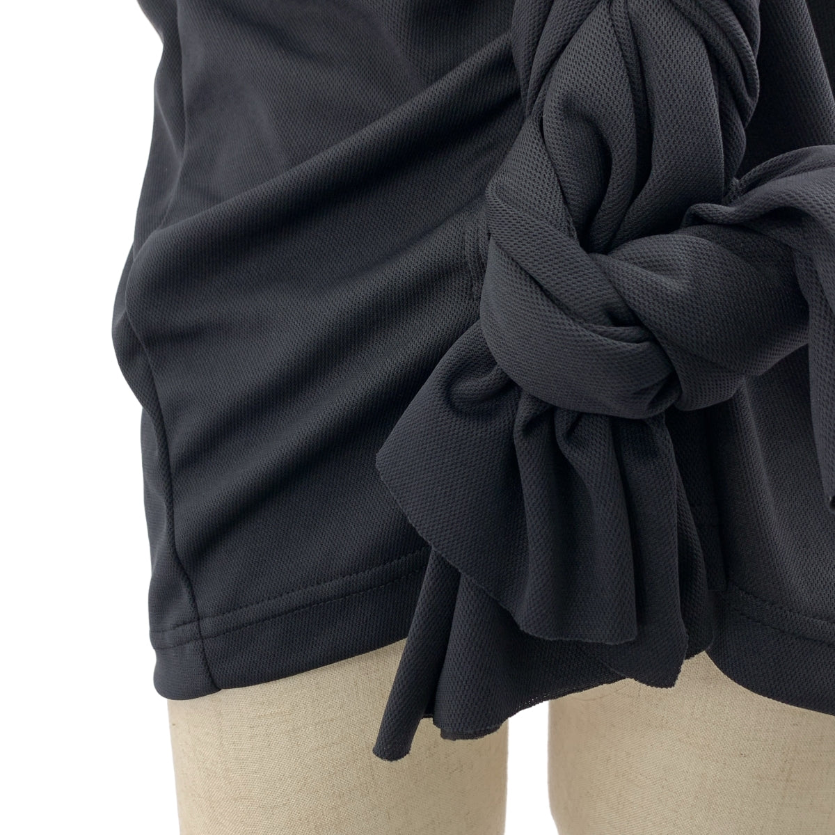 【美品】  COMME des GARCONS / コムデギャルソン | 2025AW | ポリエステル 編み込み ノースリーブ カットソー | L | ブラック | レディース