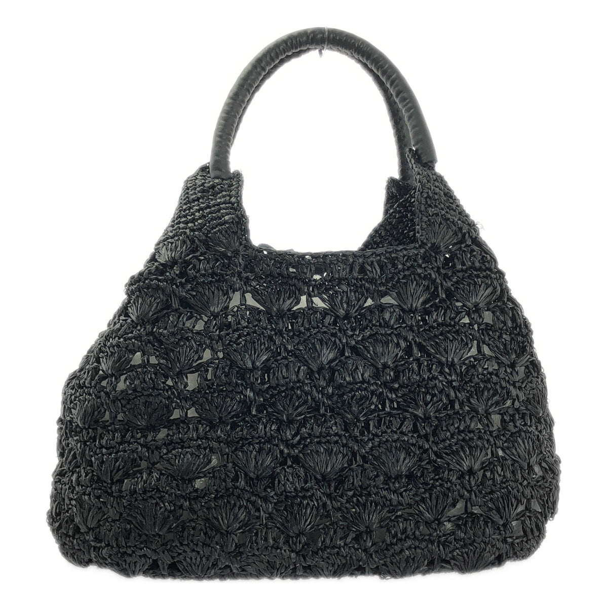 A POINT ETC | 拉菲草籃手提包 | 黑色 | 女款